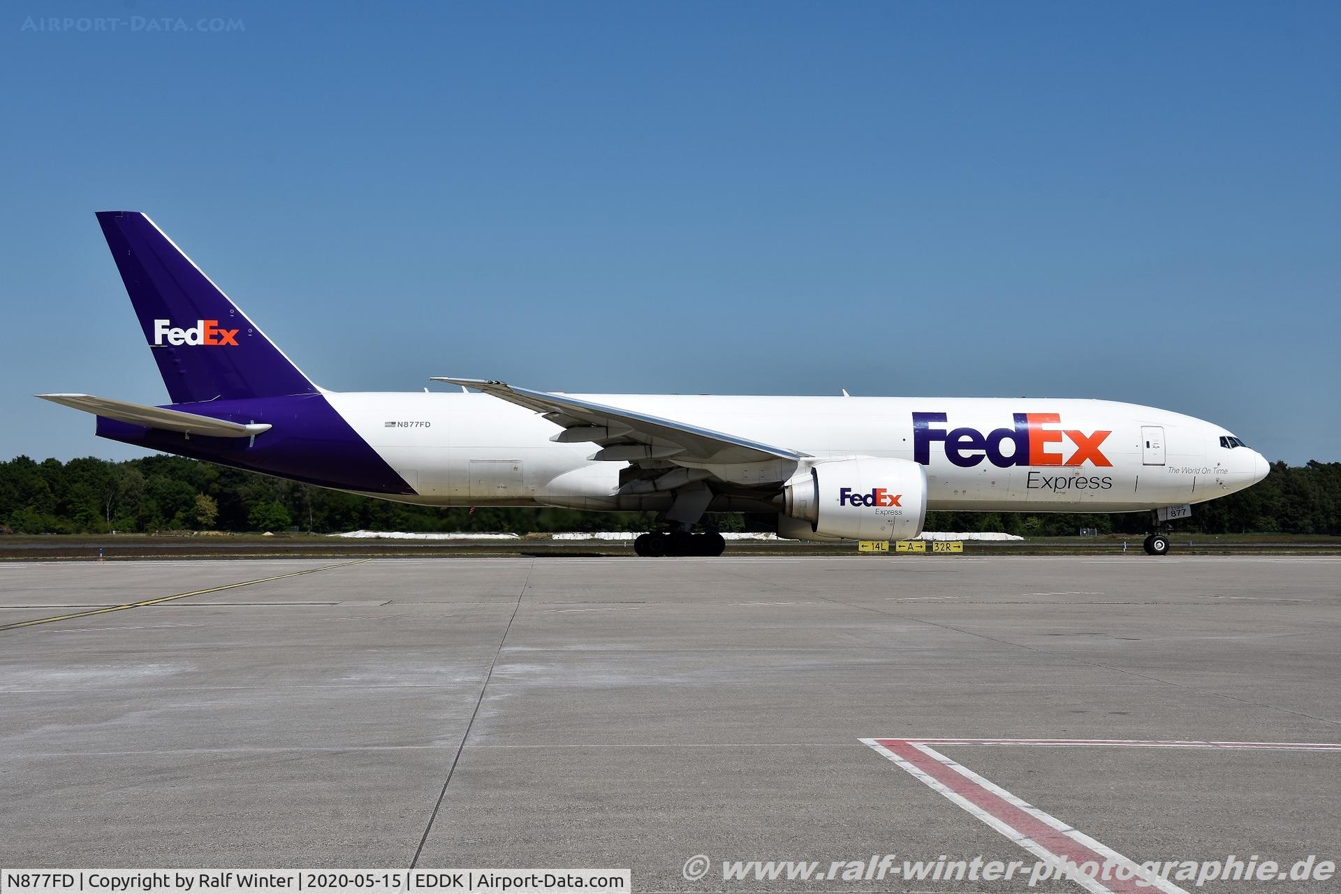 N877FD, 2018 Boeing 777-FS2 C/N 40683, Boeing 777-FS2 - FX FDX Federal Express FedEx 'Savannah' - 40683 - N877FD - 15.05.2020 - CGN