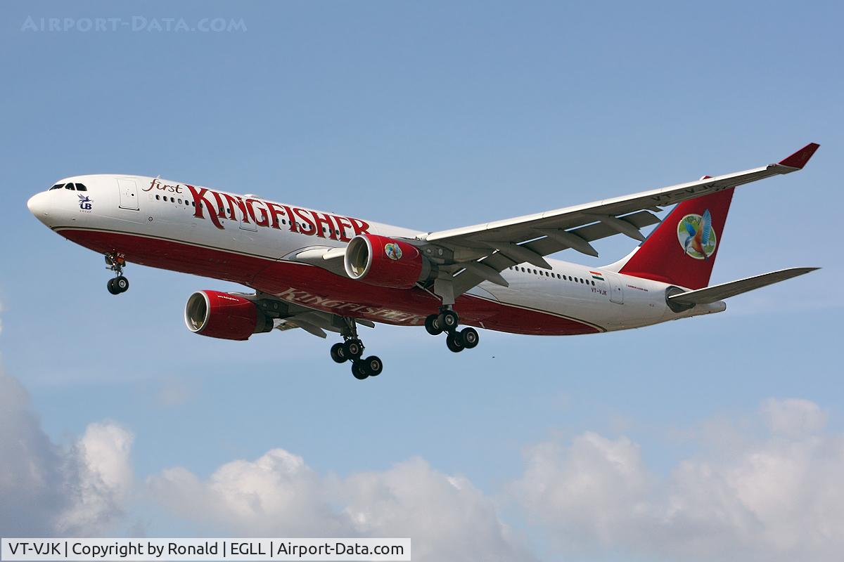 VT-VJK, 2008 Airbus A330-223 C/N 874, at lhr