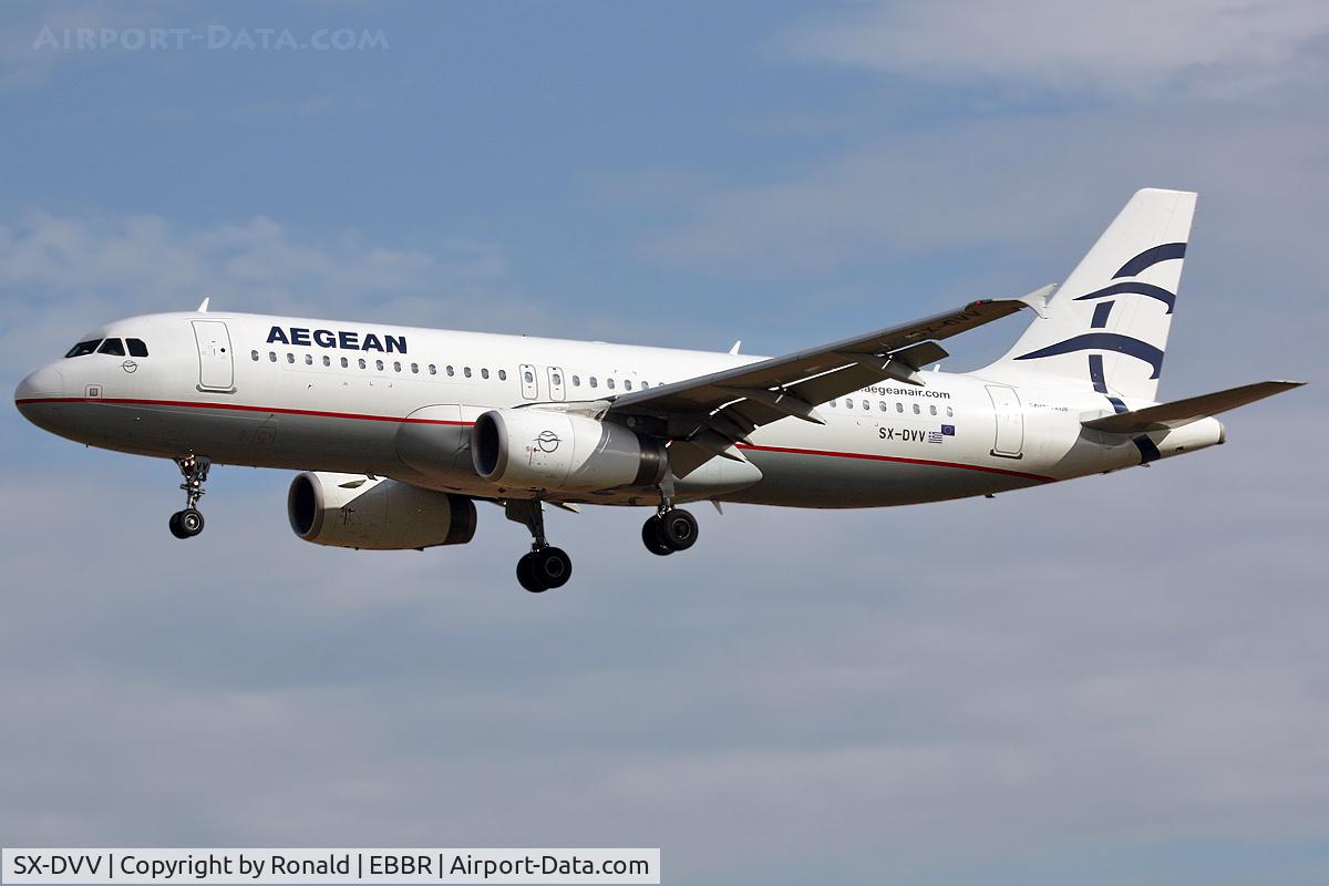 SX-DVV, 2009 Airbus A320-232 C/N 3773, at bru