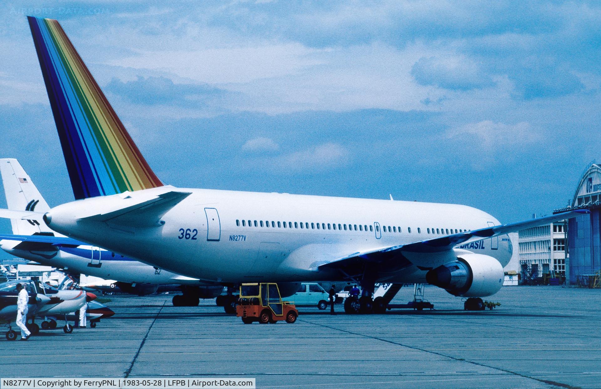 N8277V, 1983 Boeing 767-2Q4 C/N 22921, Boeing demonstrating the B762 in Transbrasil livery during
the Paris Air Show 1983