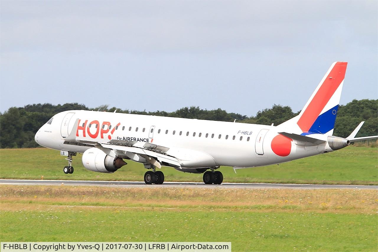 F-HBLB, 2007 Embraer 190LR (ERJ-190-100LR) C/N 19000060, Embraer 190LR, Landing rwy 25L, Brest-Bretagne airport (LFRB-BES)