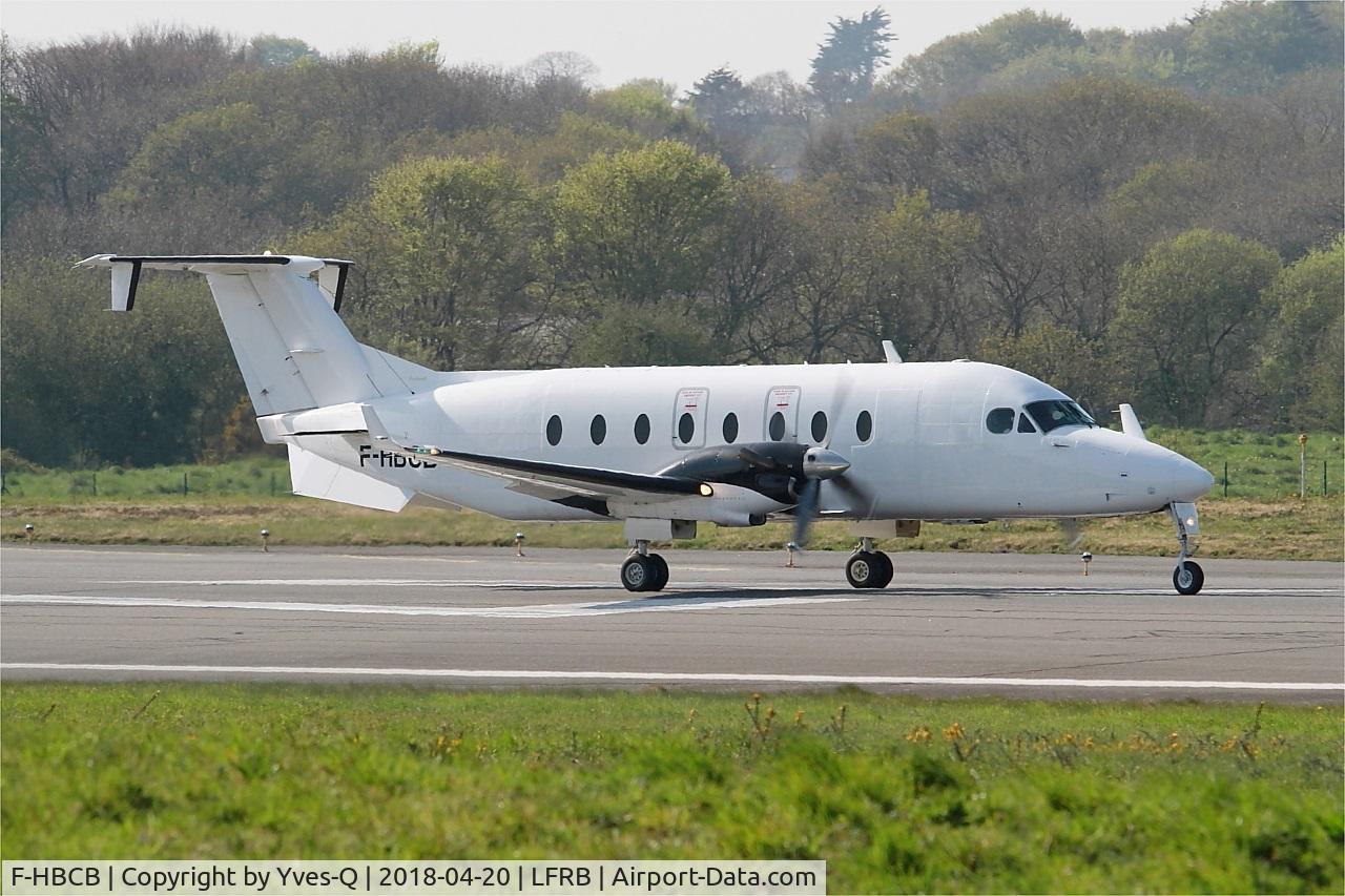 F-HBCB, 1999 Raytheon 1900D C/N UE-390, Raytheon 1900D, Take off run rwy 07R, Brest-Bretagne airport (LFRB-BES)