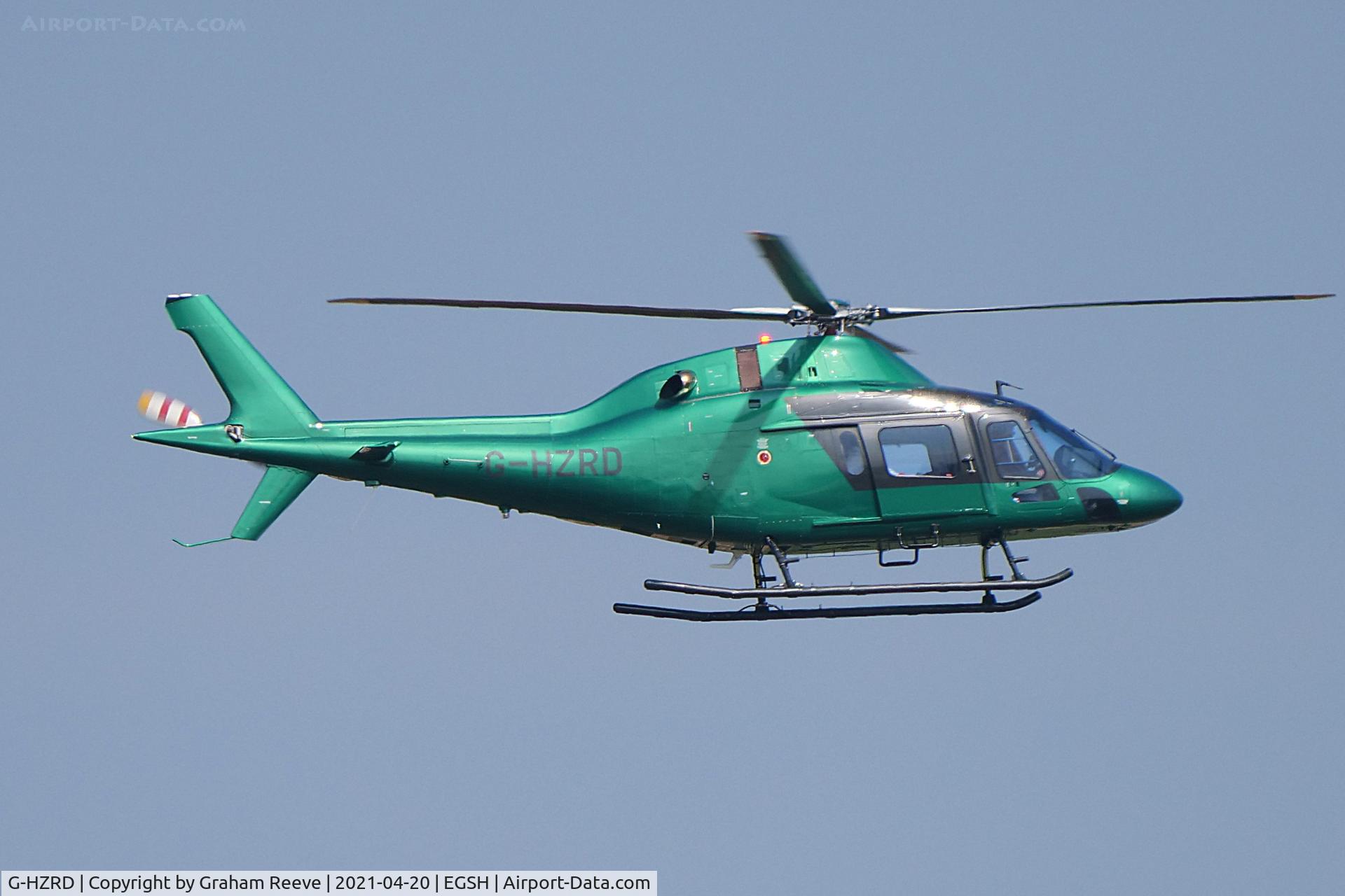 G-HZRD, 2020 AgustaWestland AW-119 MKII Koala Koala C/N 14961, On approach to Norwich.