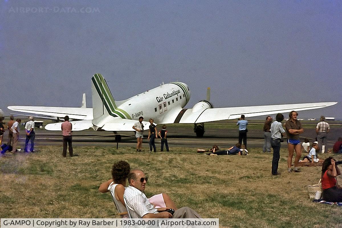 G-AMPO, 1944 Douglas DC-3C-R-1830-90C (C-47B) C/N 33186, G-AMPO   Douglas DC-3C-47B-30-DK [16437/33185] (Air Atlantique) (Place and date unknown) @ 1983