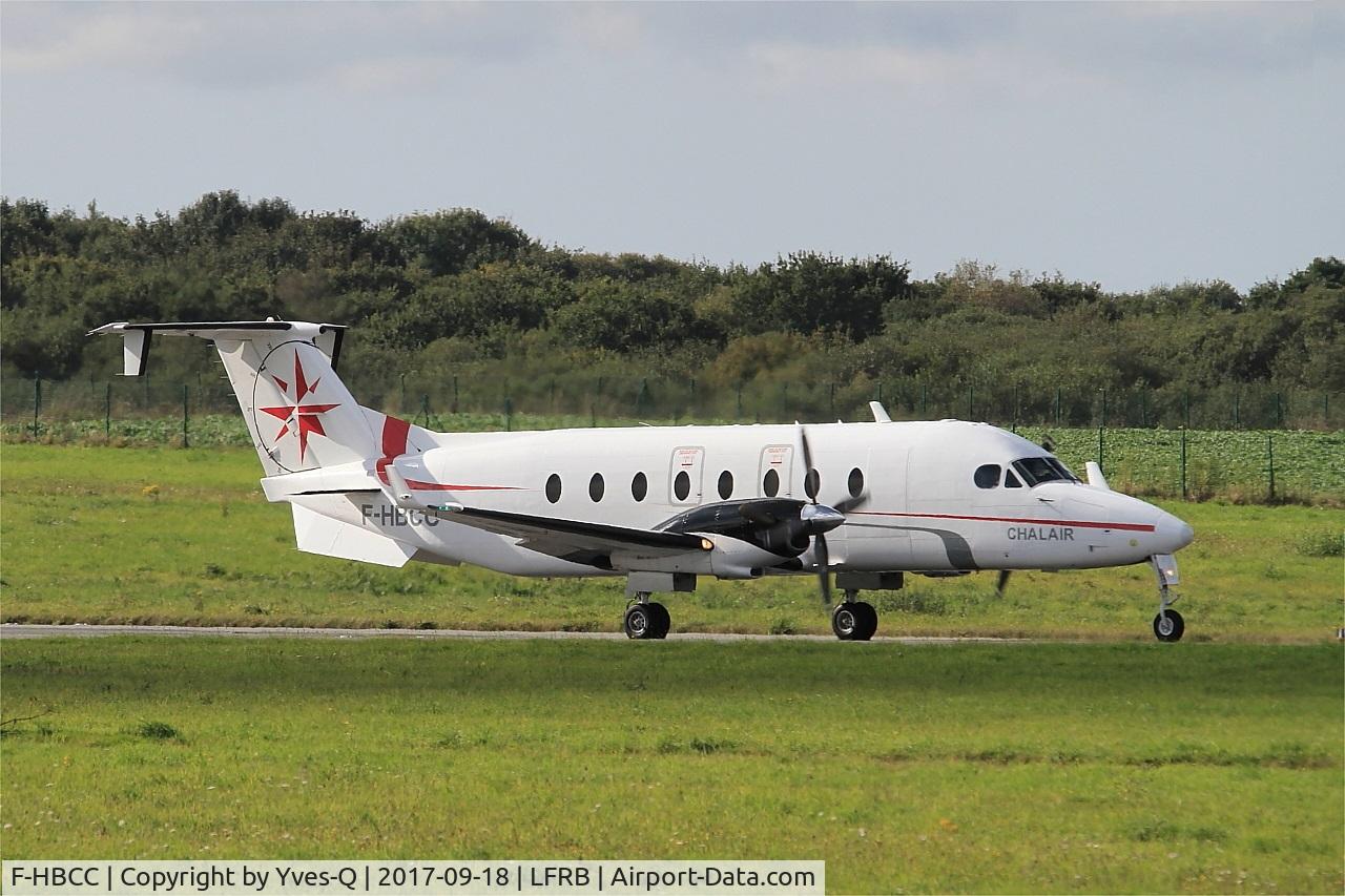 F-HBCC, 1999 Beech 1900D C/N UE-350, Beech 1900D, Take off run rwy 25L, Brest-Bretagne Airport (LFRB-BES)