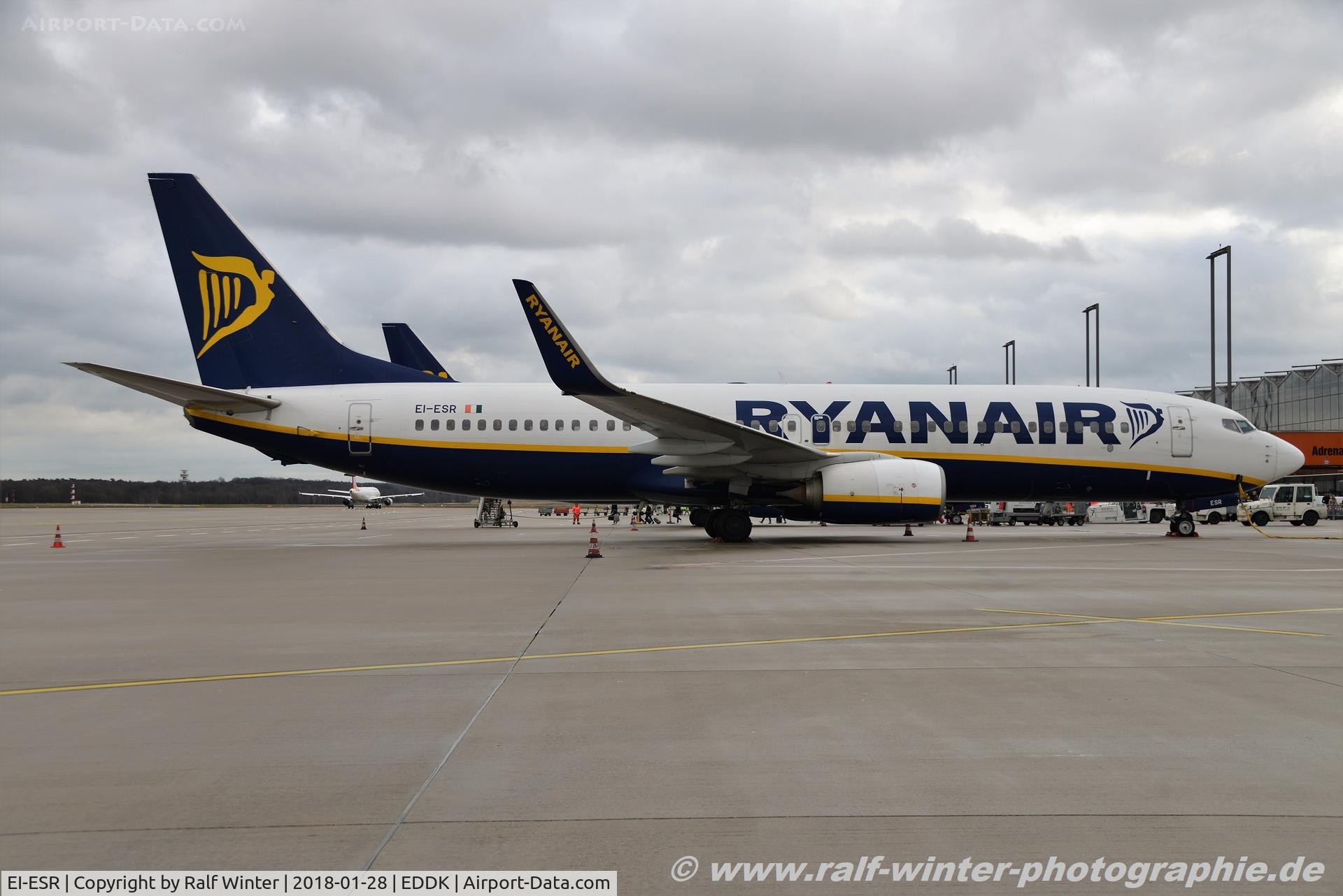 EI-ESR, 2011 Boeing 737-8AS C/N 34995, Boeing 737-8AS(W) - Fr RYR Ryanair - 34995 - EI-ESR - 28.01.2018 - CGN