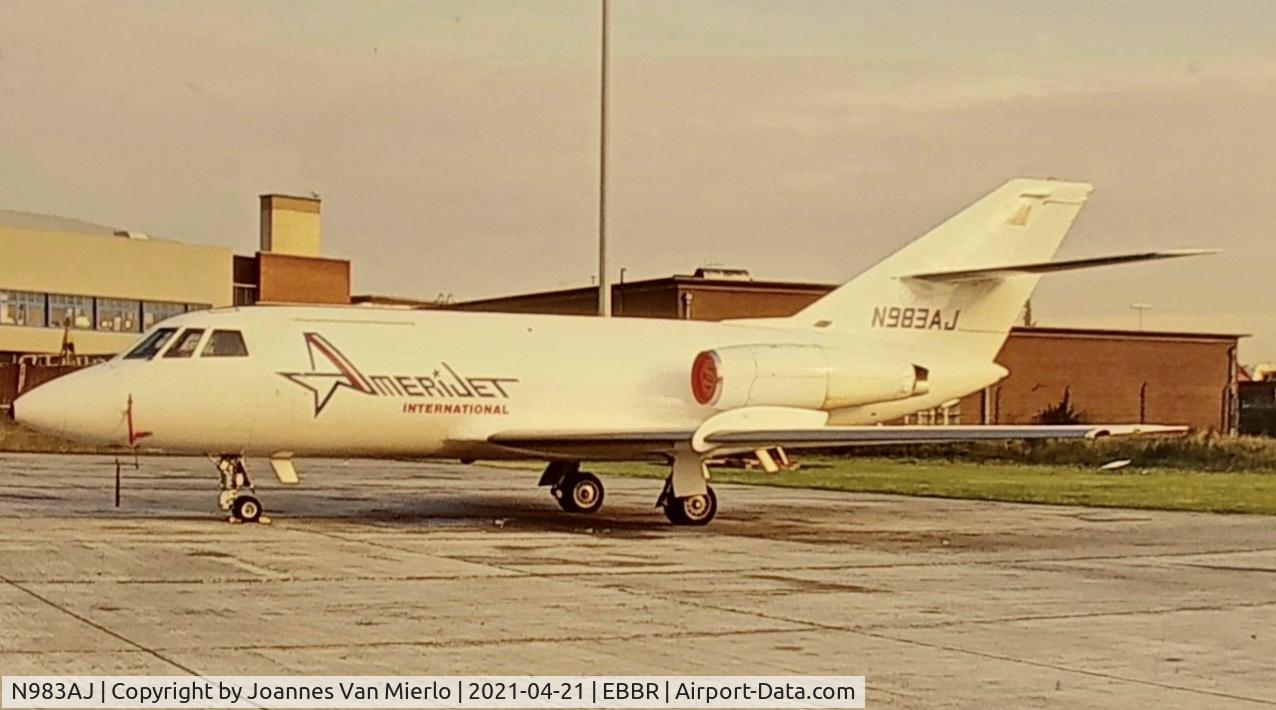 N983AJ, 1965 Dassault Falcon 20C C/N 11, scan from slide