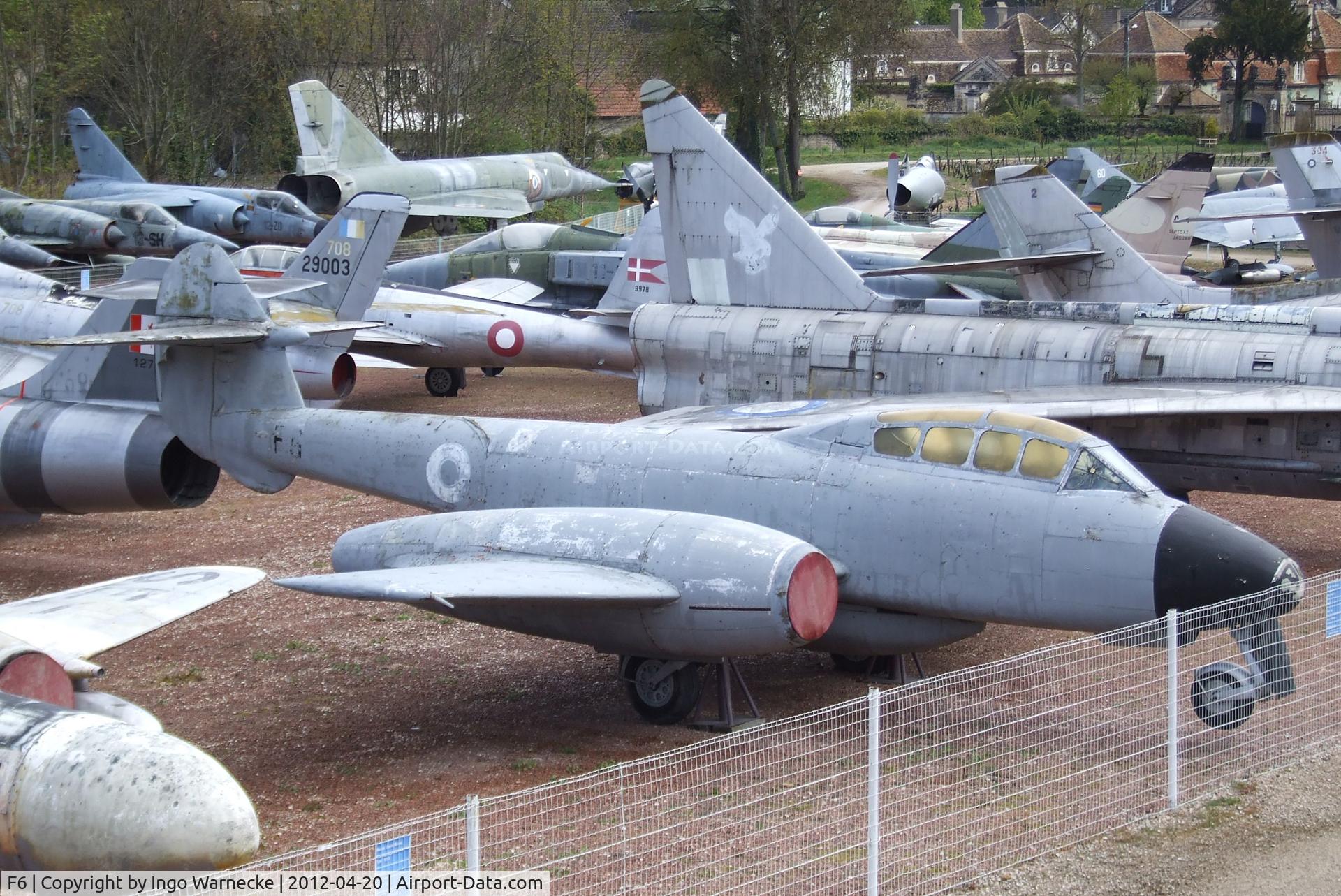 F6, Gloster Meteor T.7 C/N Not found F6/WA607, Gloster Meteor T7 at the Musee de l'Aviation du Chateau, Savigny-les-Beaune