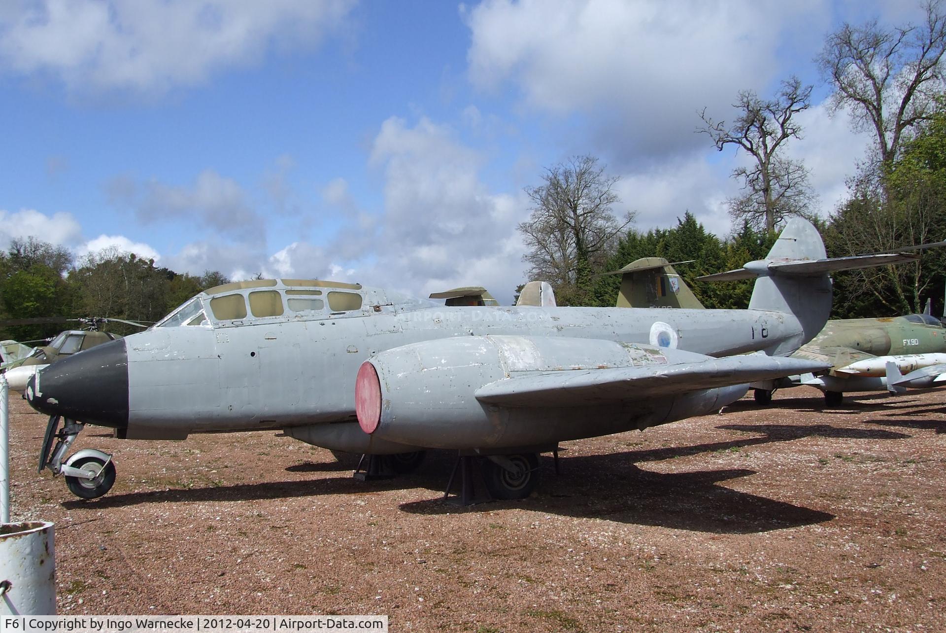 F6, Gloster Meteor T.7 C/N Not found F6/WA607, Gloster Meteor T7 at the Musee de l'Aviation du Chateau, Savigny-les-Beaune