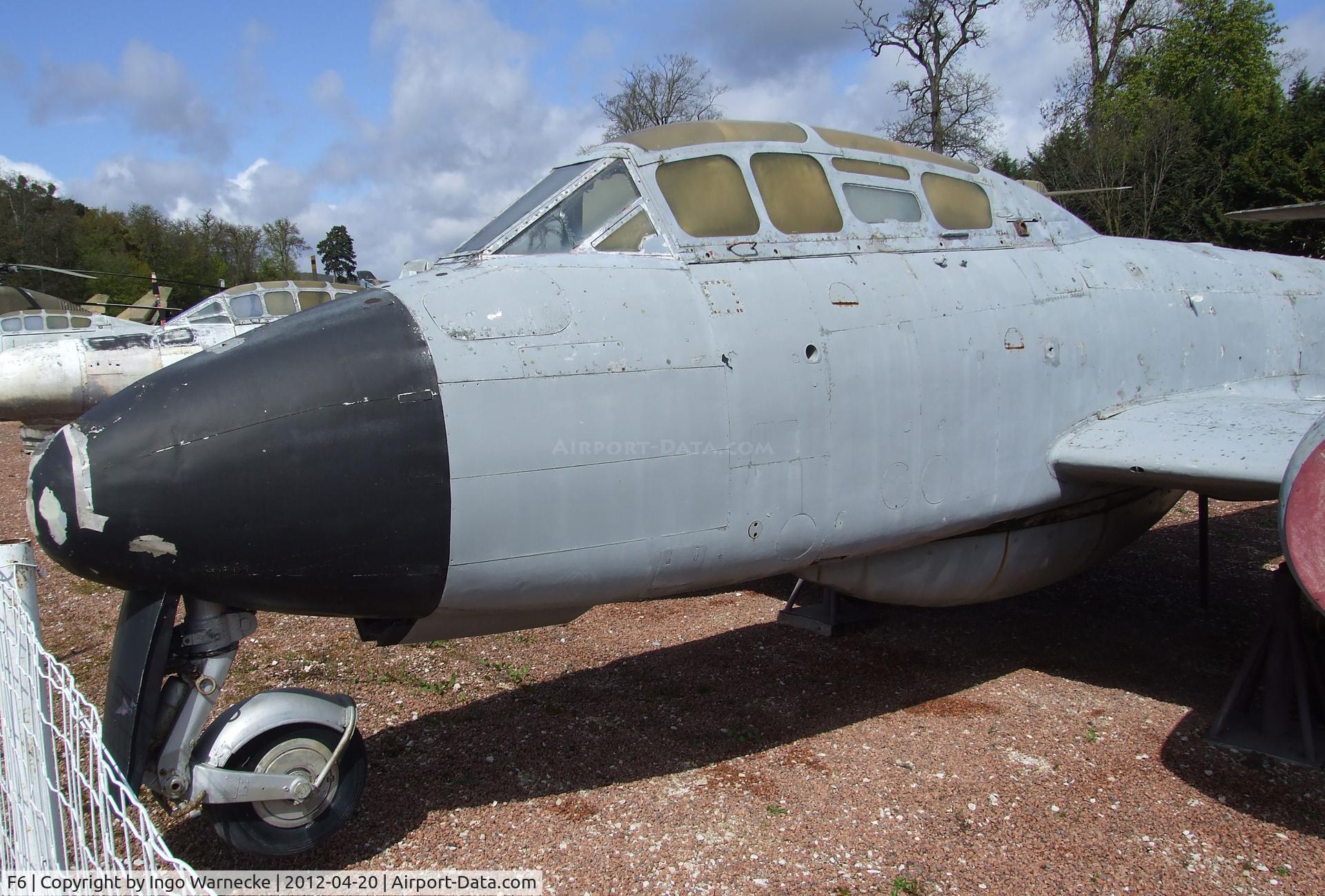 F6, Gloster Meteor T.7 C/N Not found F6/WA607, Gloster Meteor T7 at the Musee de l'Aviation du Chateau, Savigny-les-Beaune
