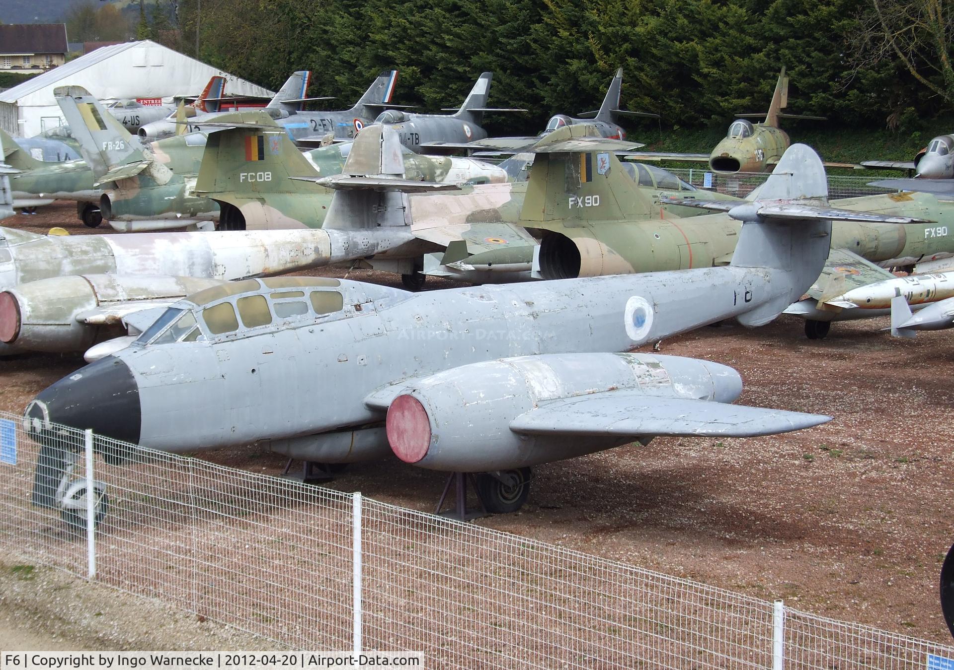 F6, Gloster Meteor T.7 C/N Not found F6/WA607, Gloster Meteor T7 at the Musee de l'Aviation du Chateau, Savigny-les-Beaune