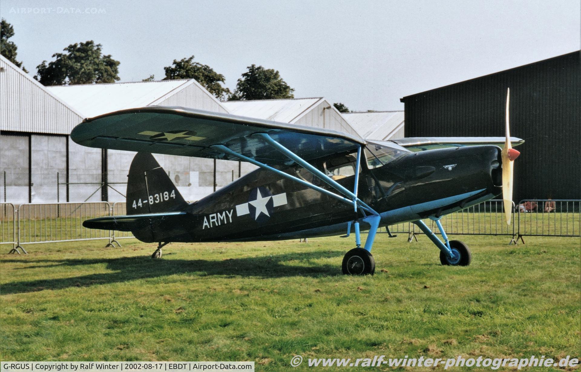 G-RGUS, 1946 Fairchild UC-61K Argus III (24R-46A) C/N 1145, Fairchild UC-61K Argus III 24R-9 - Private Schaffen International Oldtimer Fly-In - 1145 - G-RGUS - 17.08.2002 - EBDT