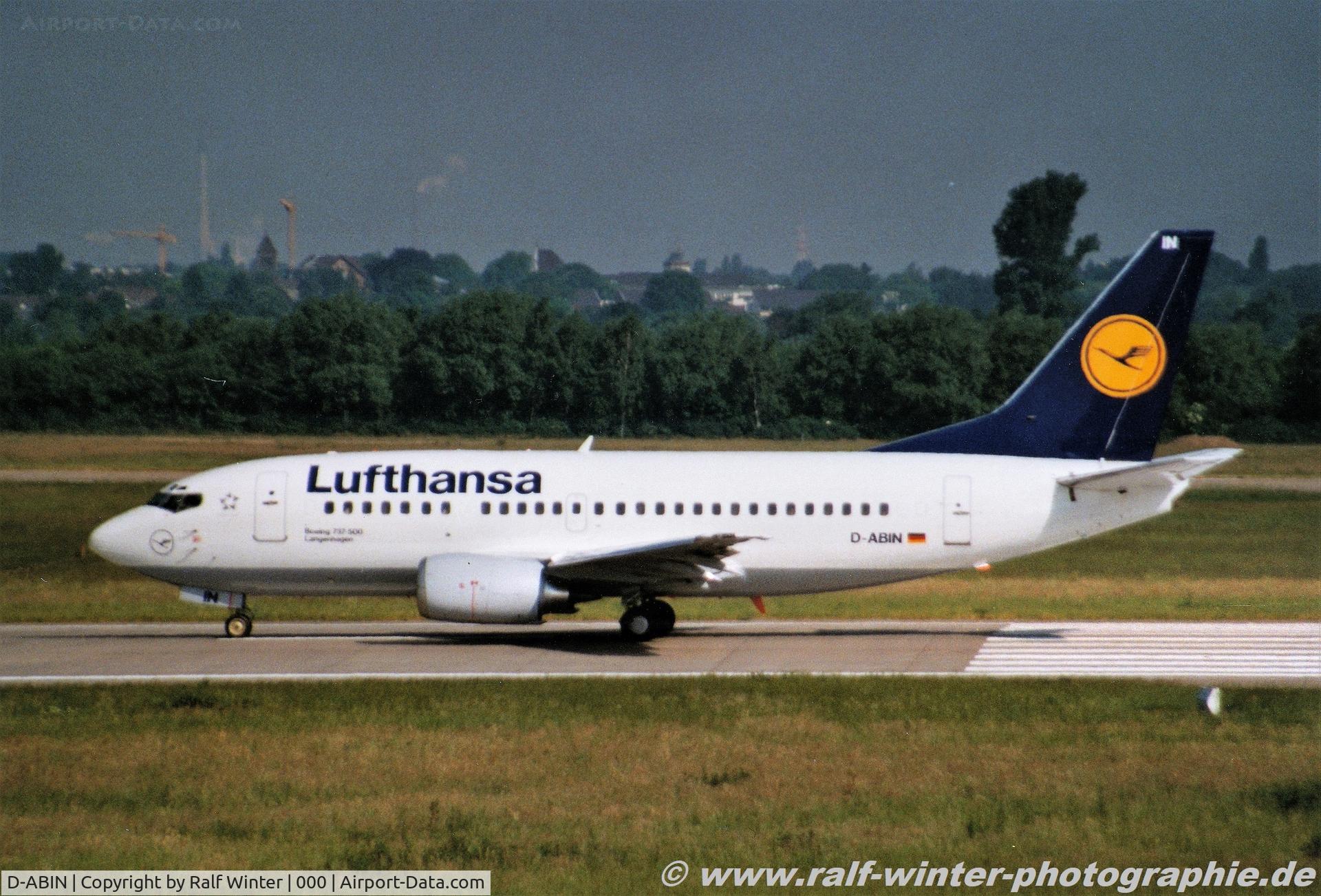 D-ABIN, 1991 Boeing 737-530 C/N 24938, Boeing 737-530 - LH DLH Lufthansa 'Salzgitter' - 24937 - D-ABIN - 06.2001