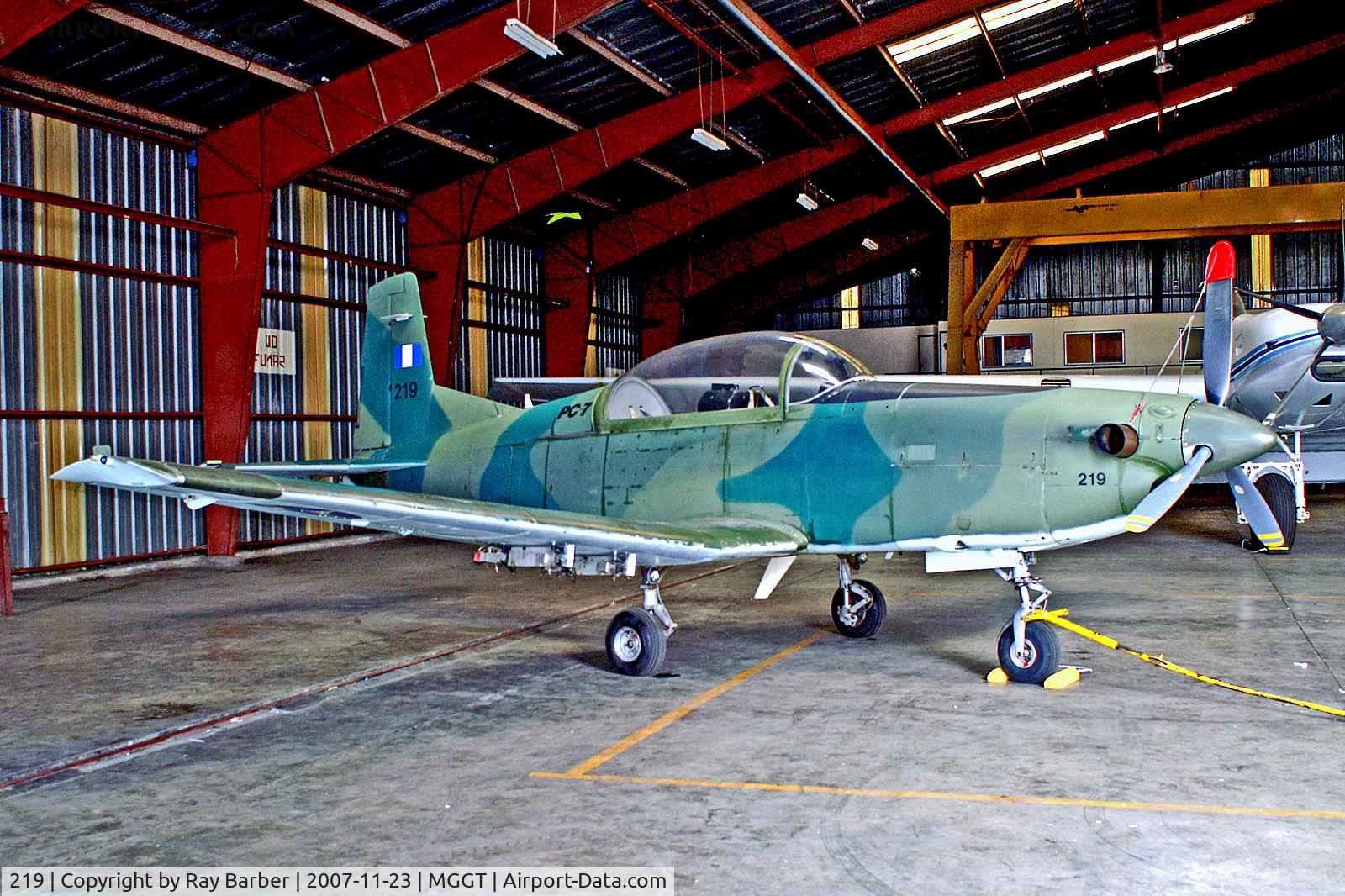 219, Pilatus PC-7 Turbo Trainer C/N 227, 219   Pilatus PC-7 Turbo Trainer [227 (Guatemalan Air Force) Guatemala-La Aurora~TG 23/11/2007