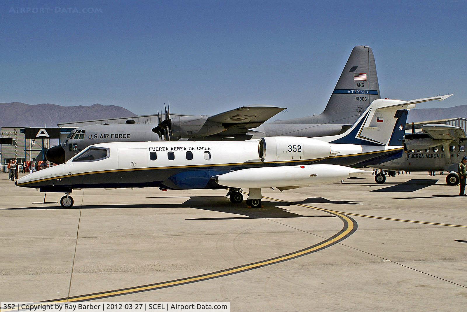 352, 1976 Gates LearJet 35 C/N 35-066, 352   Learjet 35 [35-066] (Chilean Air Force)  Santiago-Arturo Merino Benitez Int'l~CC 27/03/2012