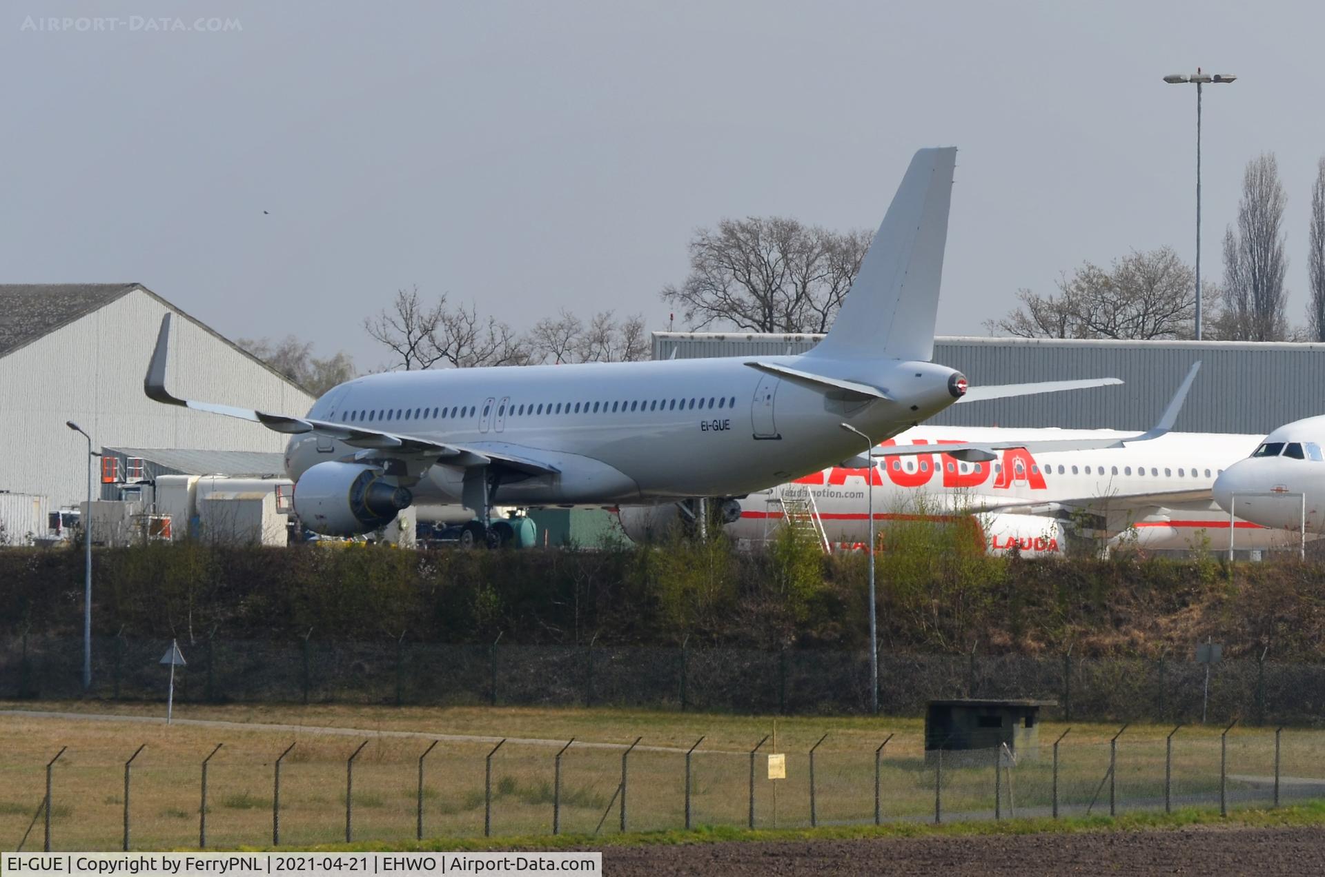 EI-GUE, 2012 Airbus A320-214 C/N 5318, Former Easyjet G-EZWG arrived in WOE early April 21 for storage.