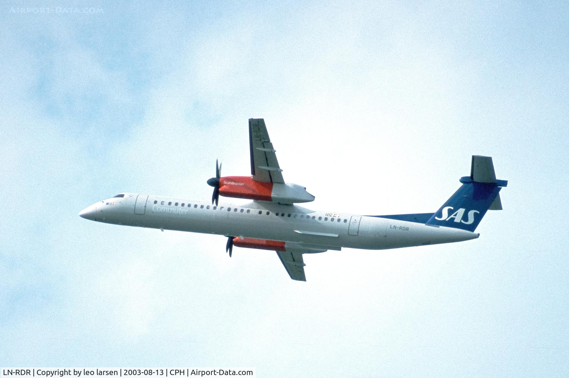 LN-RDR, 2001 De Havilland Canada DHC-8-402Q Dash 8 C/N 4034, Copenhagen 13.8.2003