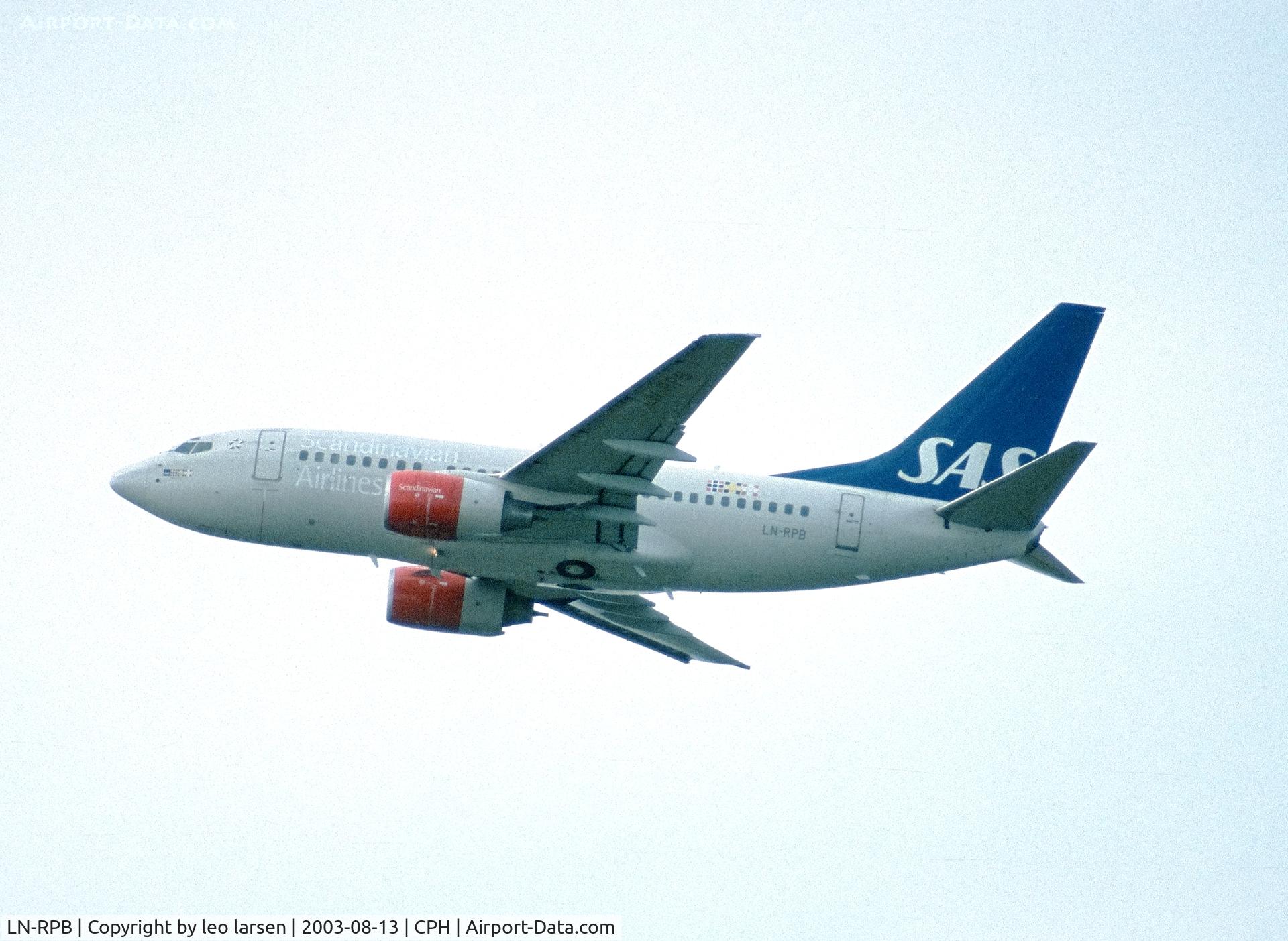 LN-RPB, 1998 Boeing 737-683 C/N 28294, Copenhagen 13.8.2003
