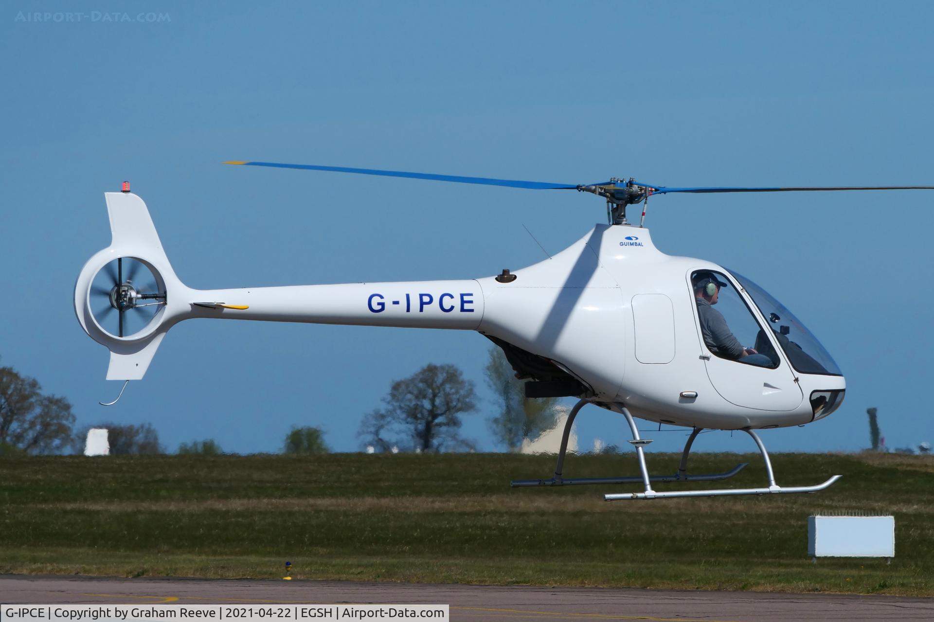 G-IPCE, 2011 Guimbal Cabri G2 C/N 1027, Departing from Norwich.
