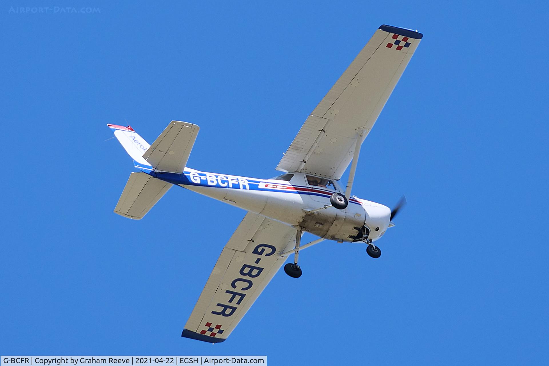 G-BCFR, 1974 Reims FRA150L Aerobat C/N 0244, Departing from Norwich.
