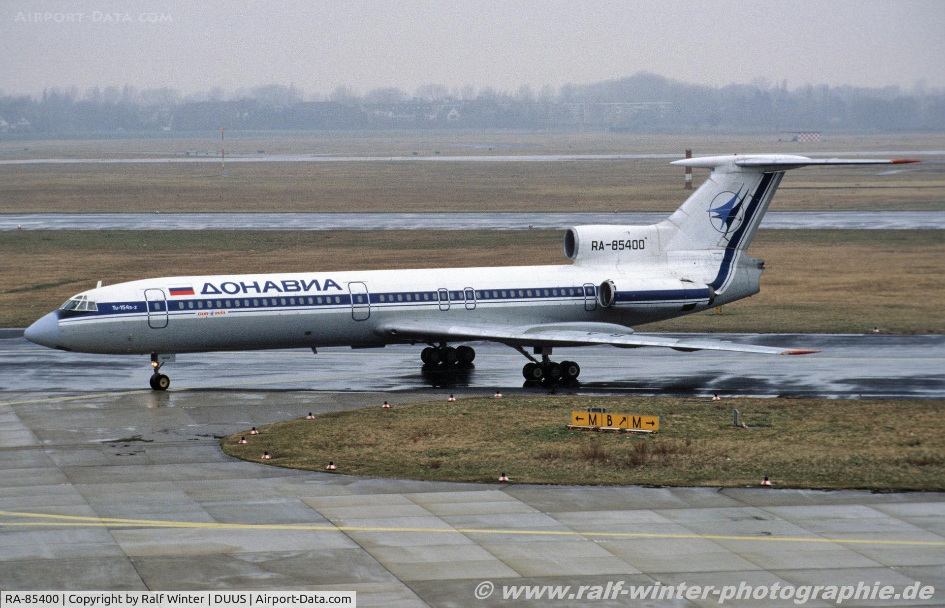 RA-85400, Tupolev TU-154B-2 C/N 400, Tupolev TU-154B-2 - Donavia - 400 - RA-85400 - 1996 - DUS