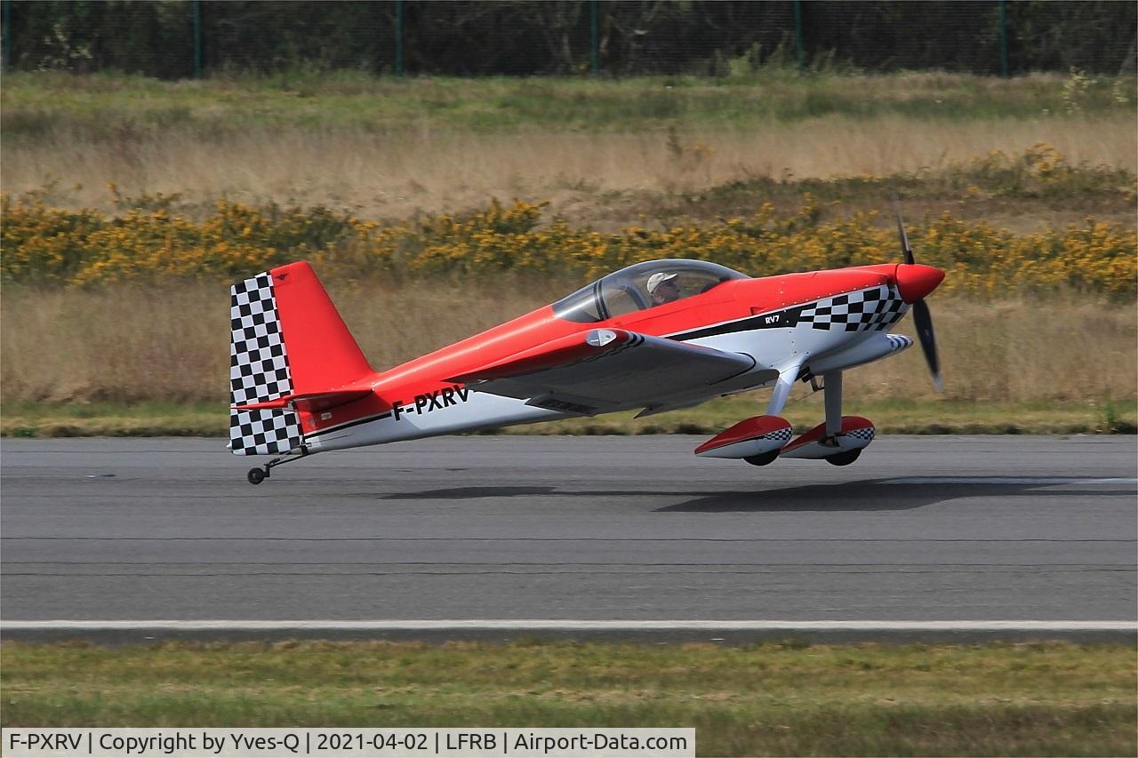 F-PXRV, 2017 Van's RV-7 C/N 74130, Vans RV-7, Landing rwy 07R, Brest-Bretagne airport (LFRB-BES)