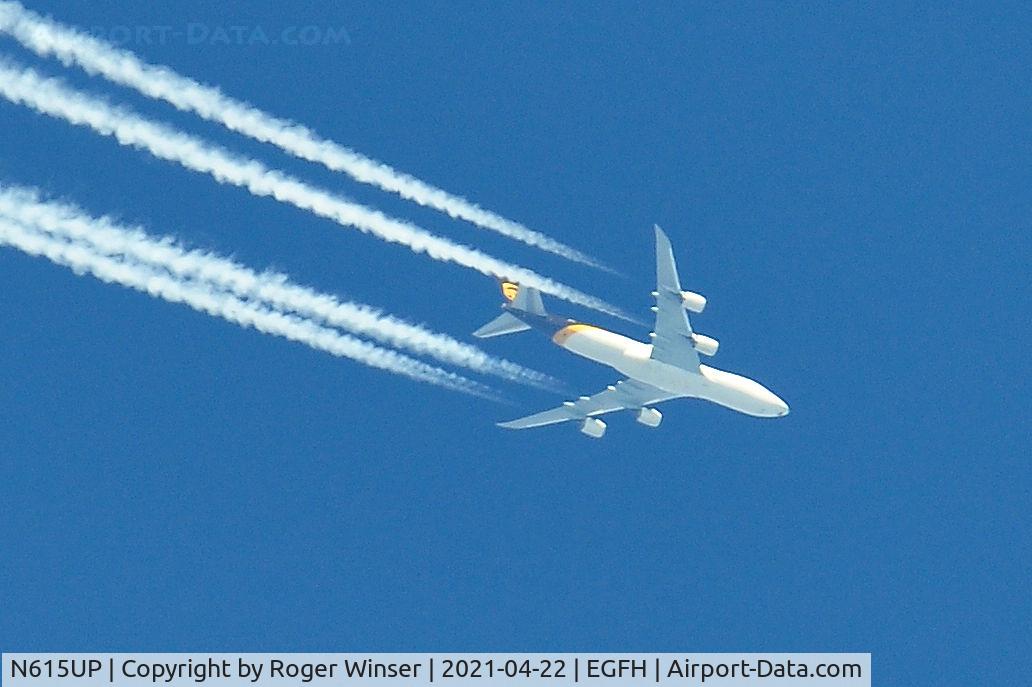N615UP, 2019 Boeing 747-8F C/N 64261/1553, OTT. UPS Boeing 747-8F eastbound at 35000 feet.