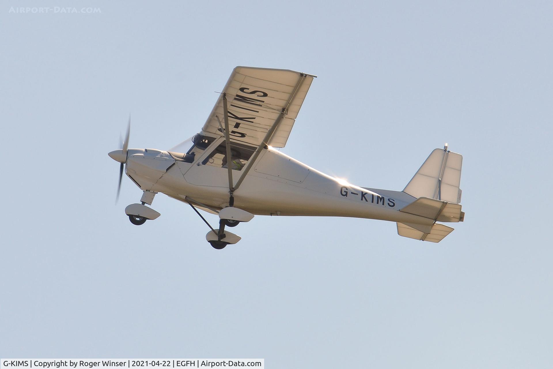 G-KIMS, 2017 Comco Ikarus C42 FB100 C/N 1704-7497, Resident Ikarus operated by Gower Flight Centre departing Runway 10.