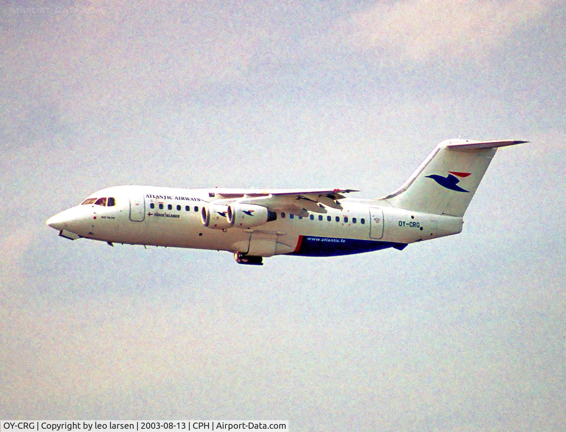 OY-CRG, 1987 British Aerospace BAe.146-200 C/N E2075, Copenhagen 13.8.2003