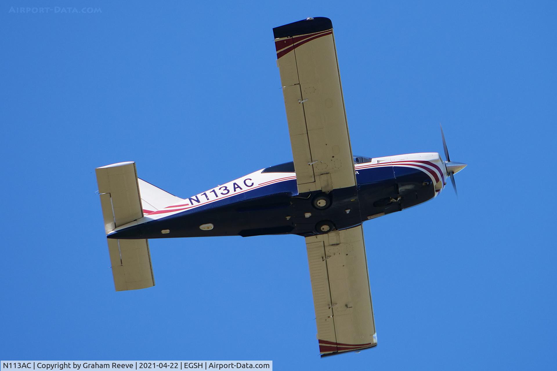 N113AC, 2002 Socata TB-20 Trinidad C/N 2121, Departing from Norwich.