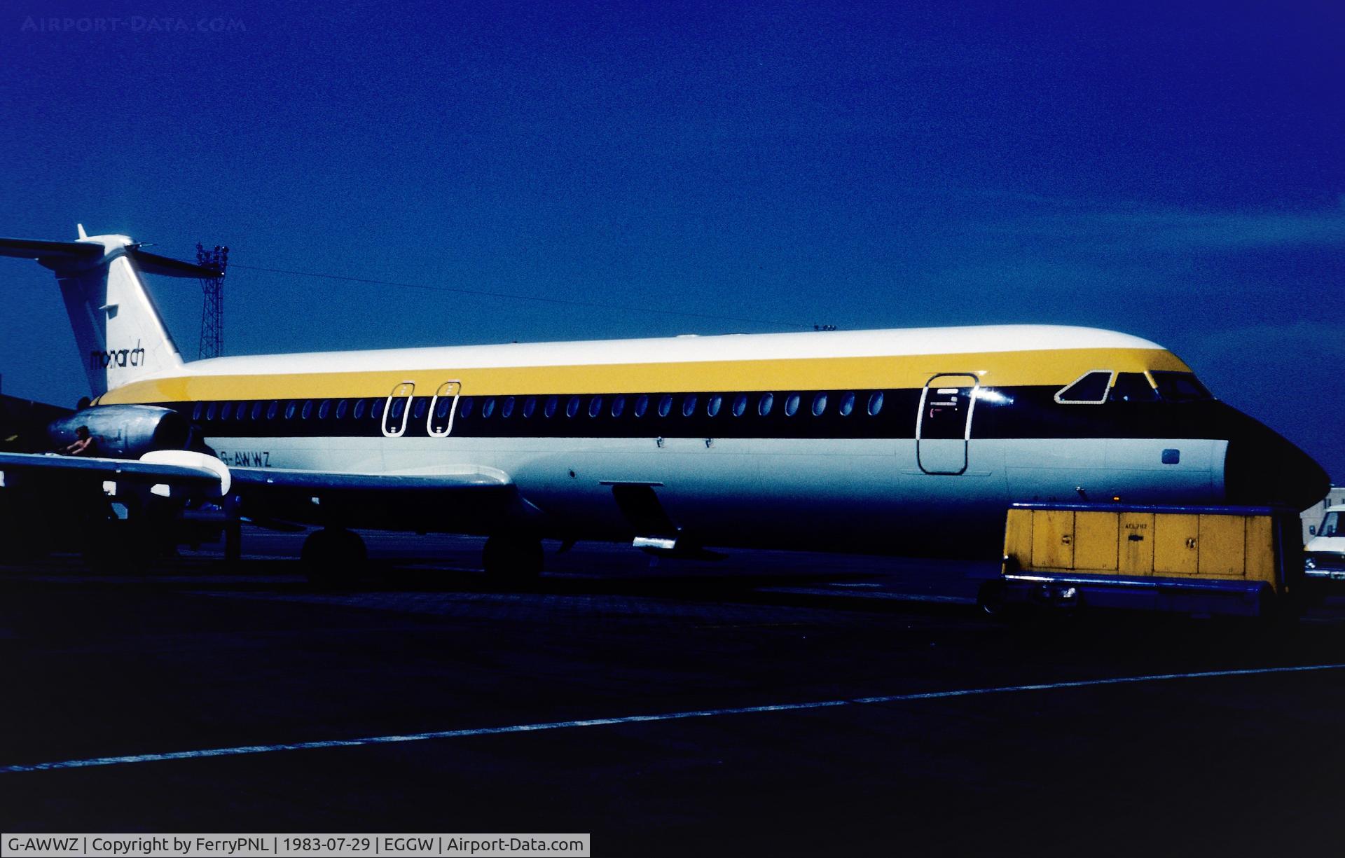 G-AWWZ, 1969 BAC 111-509EW One-Eleven C/N BAC.186, Monarch BAC1-11