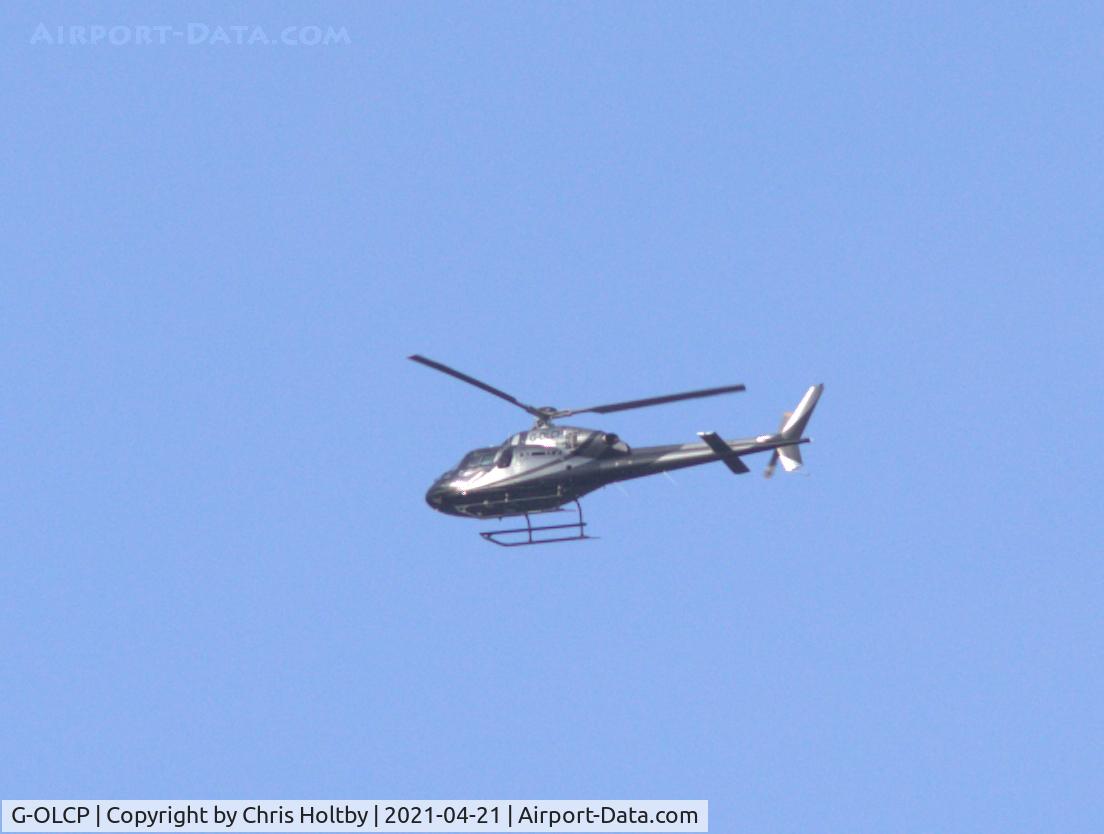 G-OLCP, 1994 Eurocopter AS-355N Ecureuil 2 C/N 5580, Past Potters Bar in its change of livery