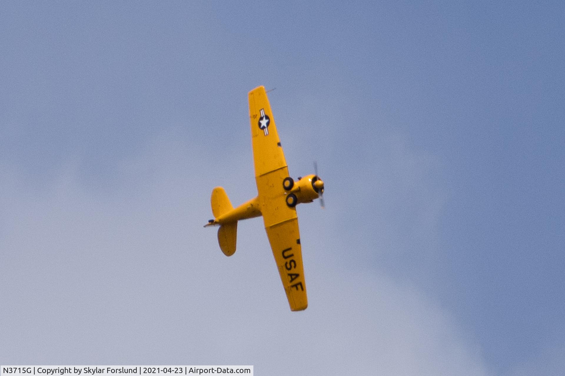 N3715G, 1949 North American AT-6G Texan C/N 168-2 (49-2898), Ive been seeing this plane zip around occasionally for the last few months. I finally got a picture of it!