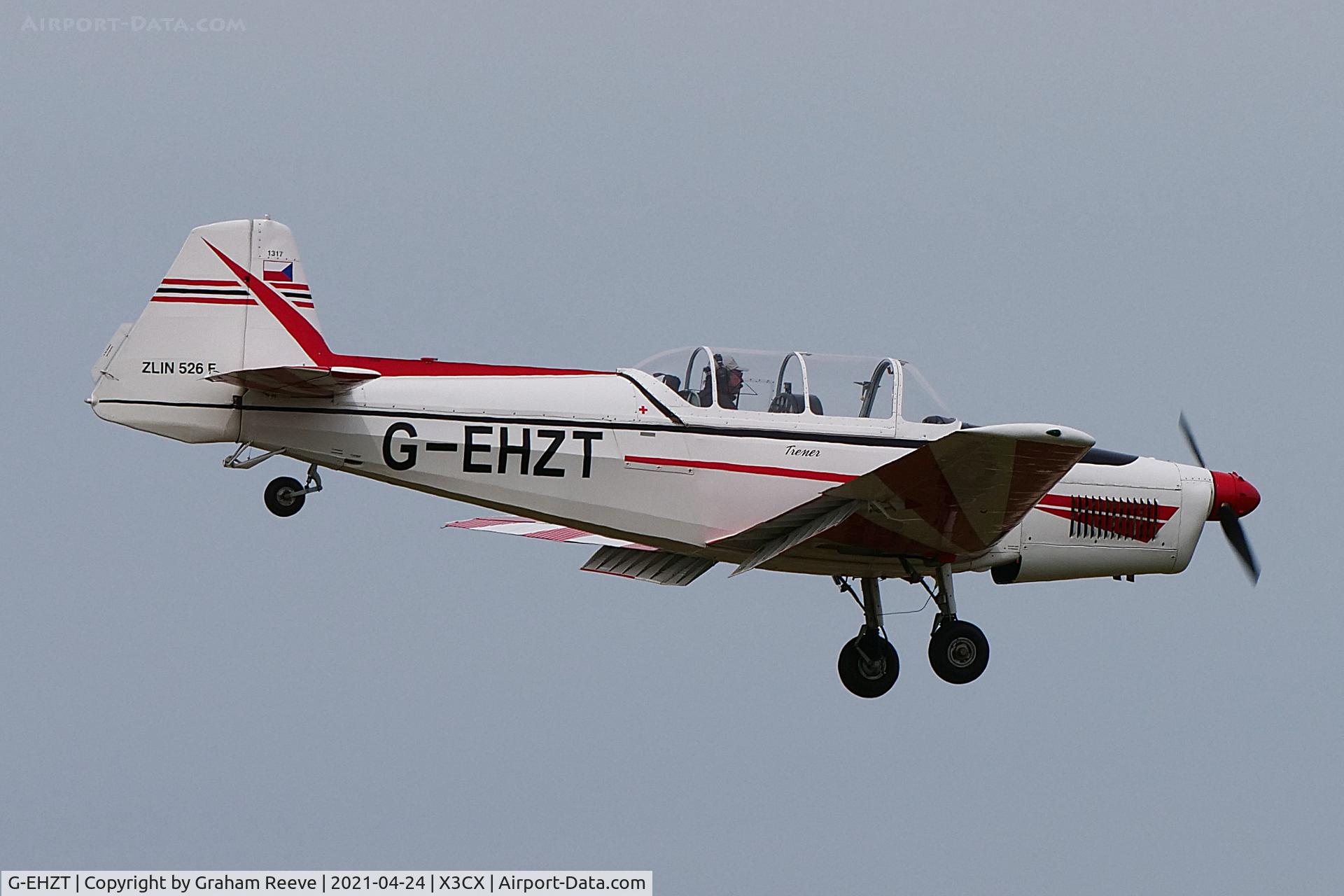 G-EHZT, 1974 Zlin Z-526F Trener Master C/N 1317, Landing at Northrepps.