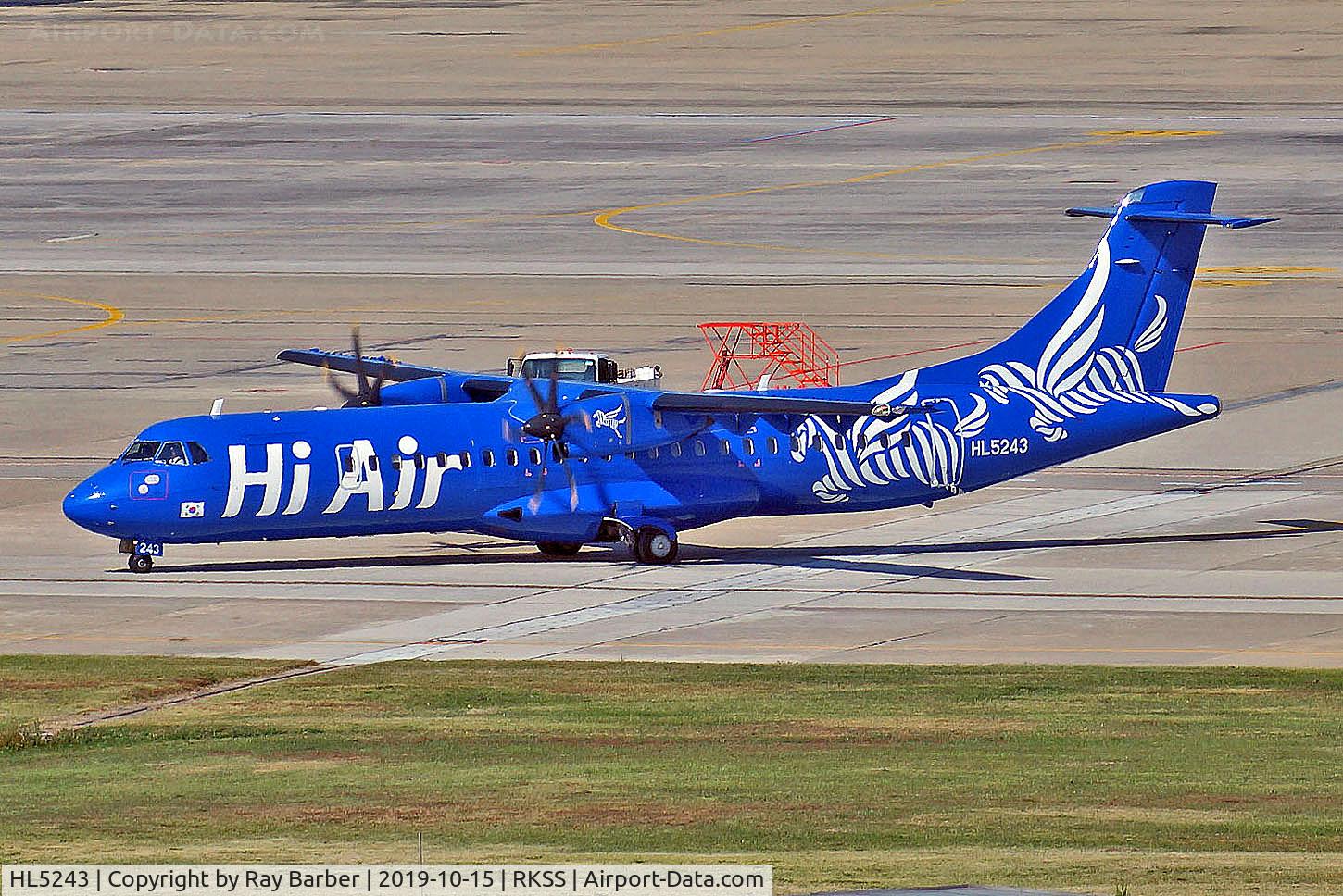 HL5243, 2009 ATR 72-212A C/N 862, HL5243   Aerospatiale ATR-72-500 [862] (Hi Air) Seoul-Gimpo~HL 15/10/2019