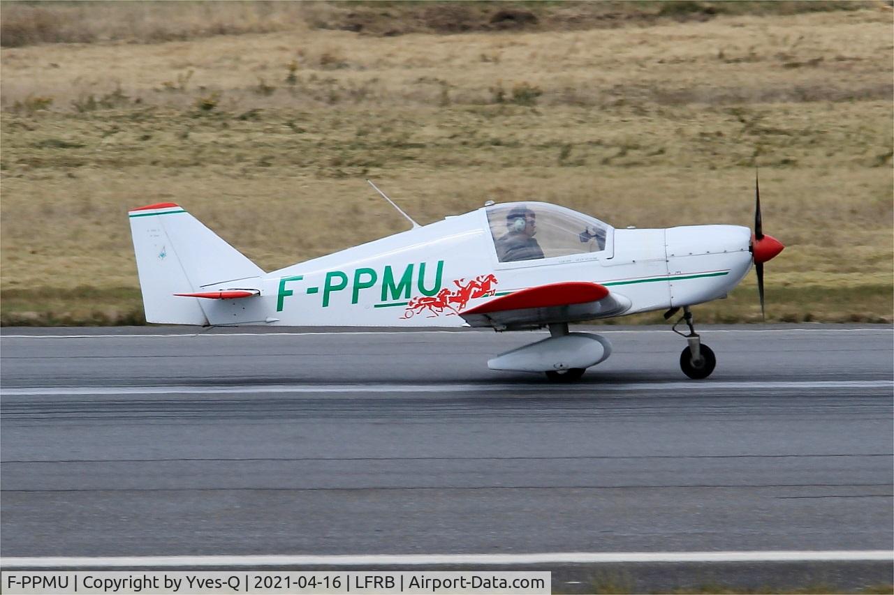 F-PPMU, Pottier P-180S C/N 110, Pottier P-180S, Landing rwy 07R, Brest-Bretagne airport (LFRB-BES)