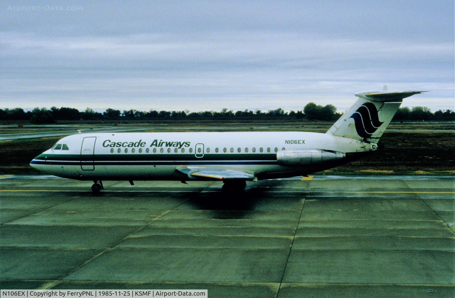 N106EX, 1964 BAC 111-201AC One-Eleven C/N BAC.013, Cascade BAC 1-11 taxiing for departure