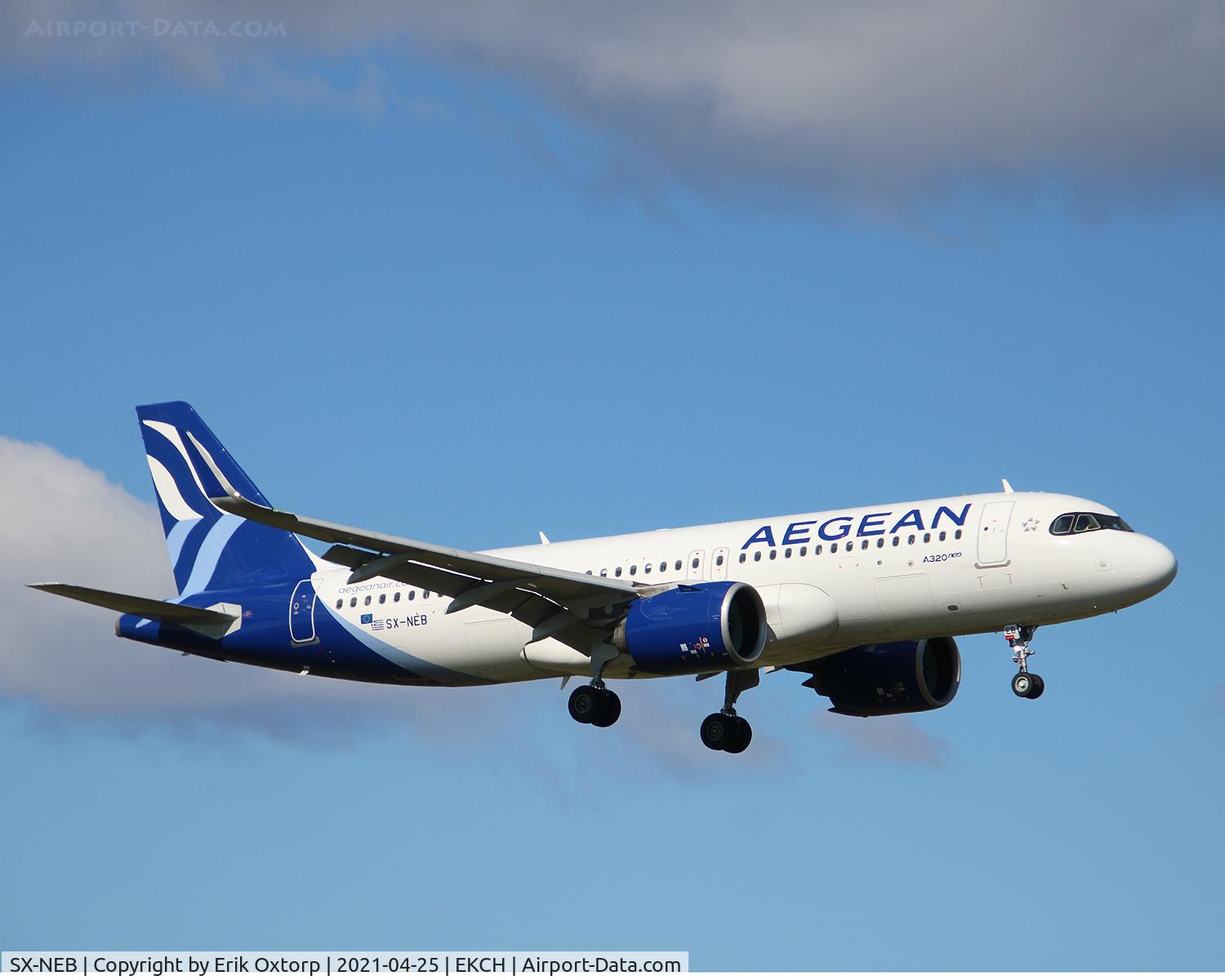 SX-NEB, 2020 Airbus A320-271N C/N 9514, SX-NEB landing rw 22R