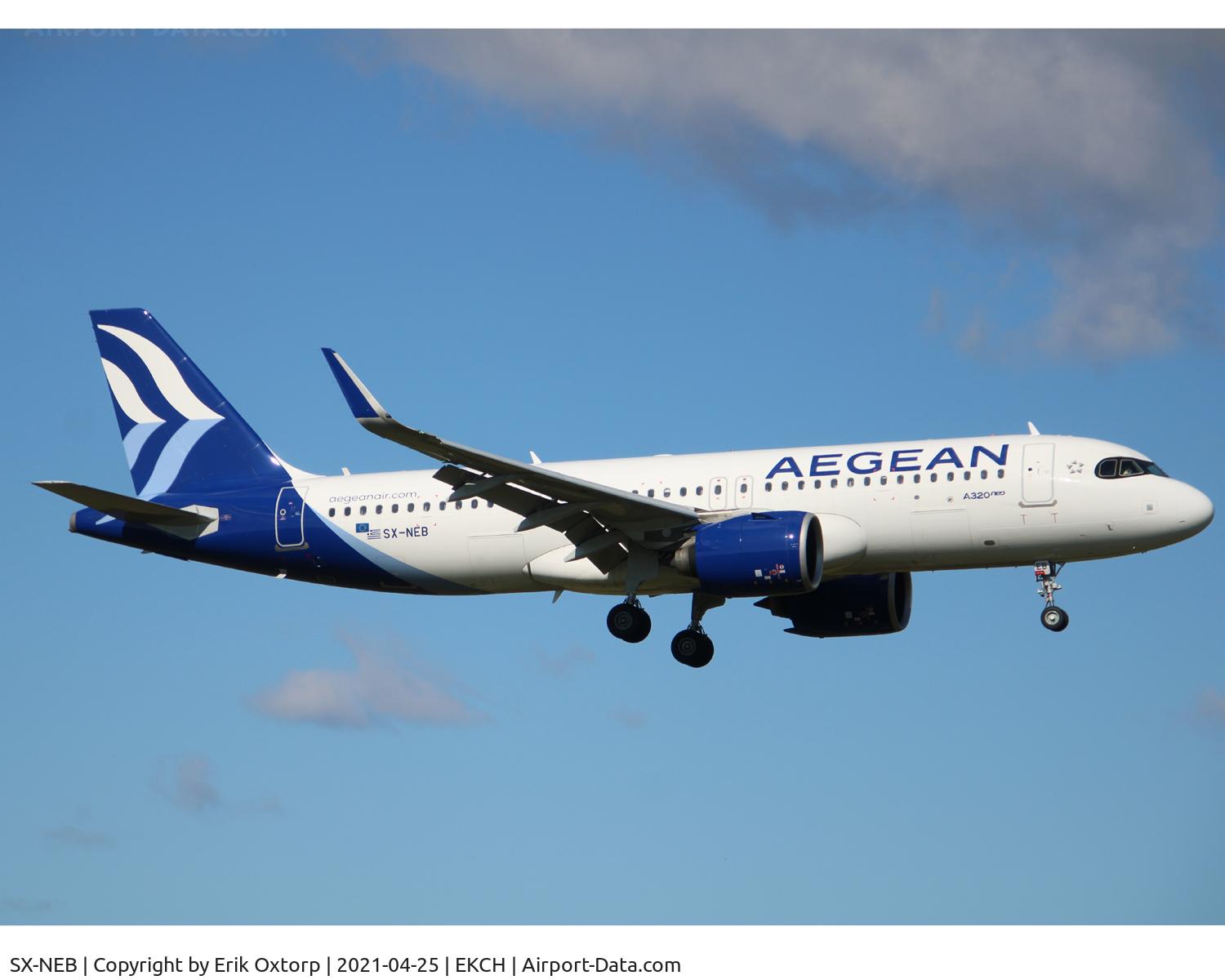 SX-NEB, 2020 Airbus A320-271N C/N 9514, SX-NEB landing rw 22R