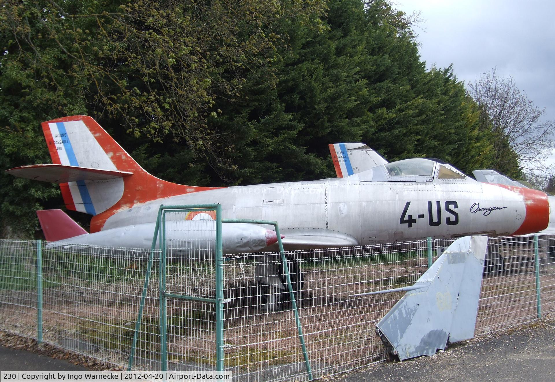 230, Dassault MD-450 Ouragan C/N 230, Dassault MD.450 Ouragan at the Musee de l'Aviation du Chateau, Savigny-les-Beaune