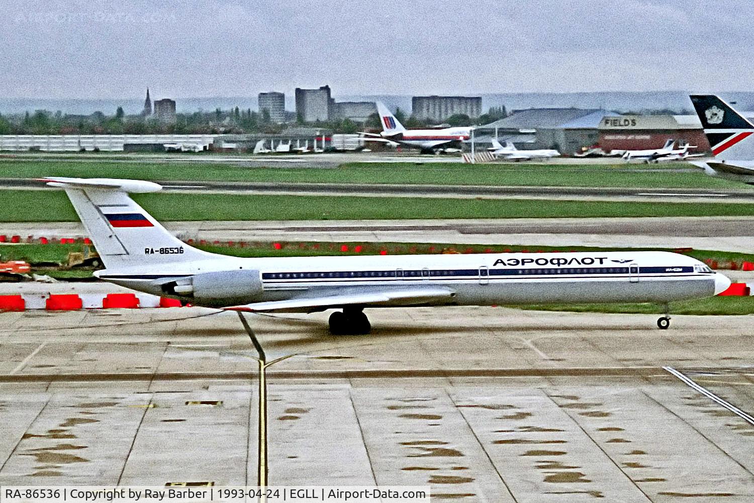 RA-86536, Iluyshin IL-62 C/N 4445948, RA-86536   Iluyshin IL-62 [4445948] (Aeroflot) Heathrow~G 24/04/1993