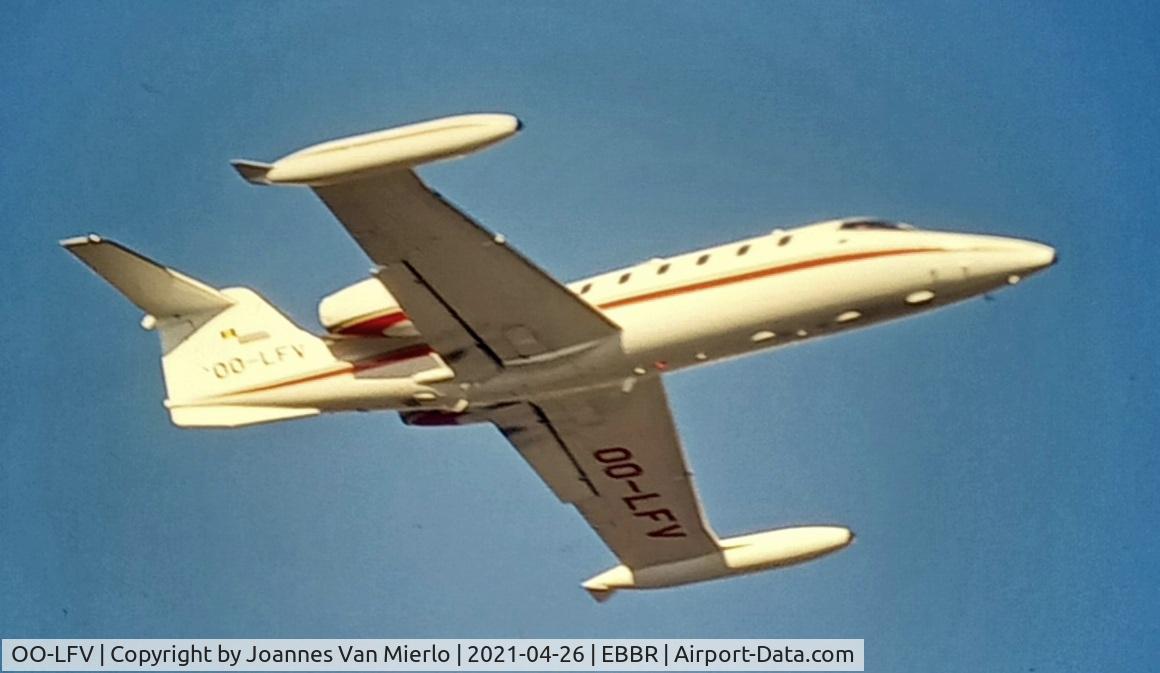 OO-LFV, 1982 Gates Learjet 35A C/N 481, T/O BRU 07L scan from slide