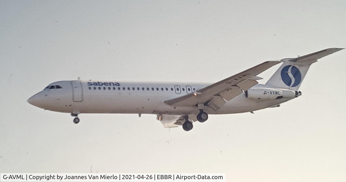 G-AVML, 1968 BAC 111-510ED One-Eleven C/N BAC.140, scan from slide