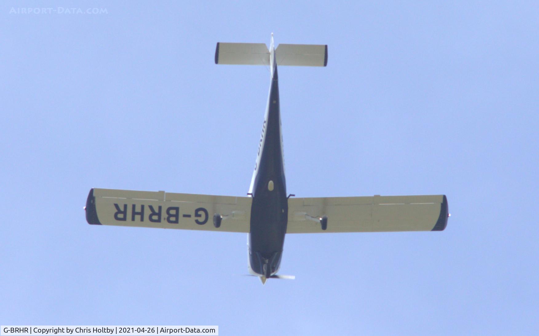 G-BRHR, 1979 Piper PA-38-112 Tomahawk Tomahawk C/N 38-79A0969, Over Potters Bar, Herts., re-vamped in new livery and arisen from its weather-beaten state at Elstree