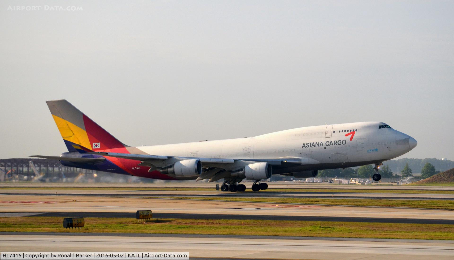 HL7415, 1993 Boeing 747-48EM(BDSF) C/N 25777, Takeoff Atlanta