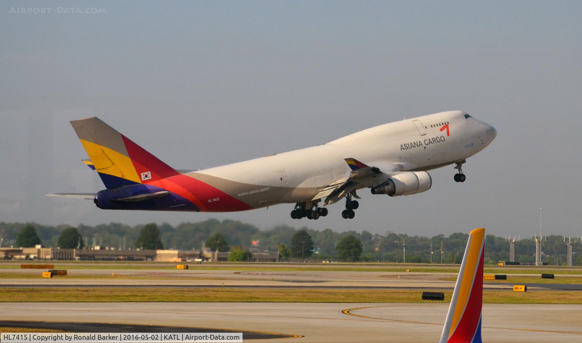 HL7415, 1993 Boeing 747-48EM(BDSF) C/N 25777, Takeoff Atlanta