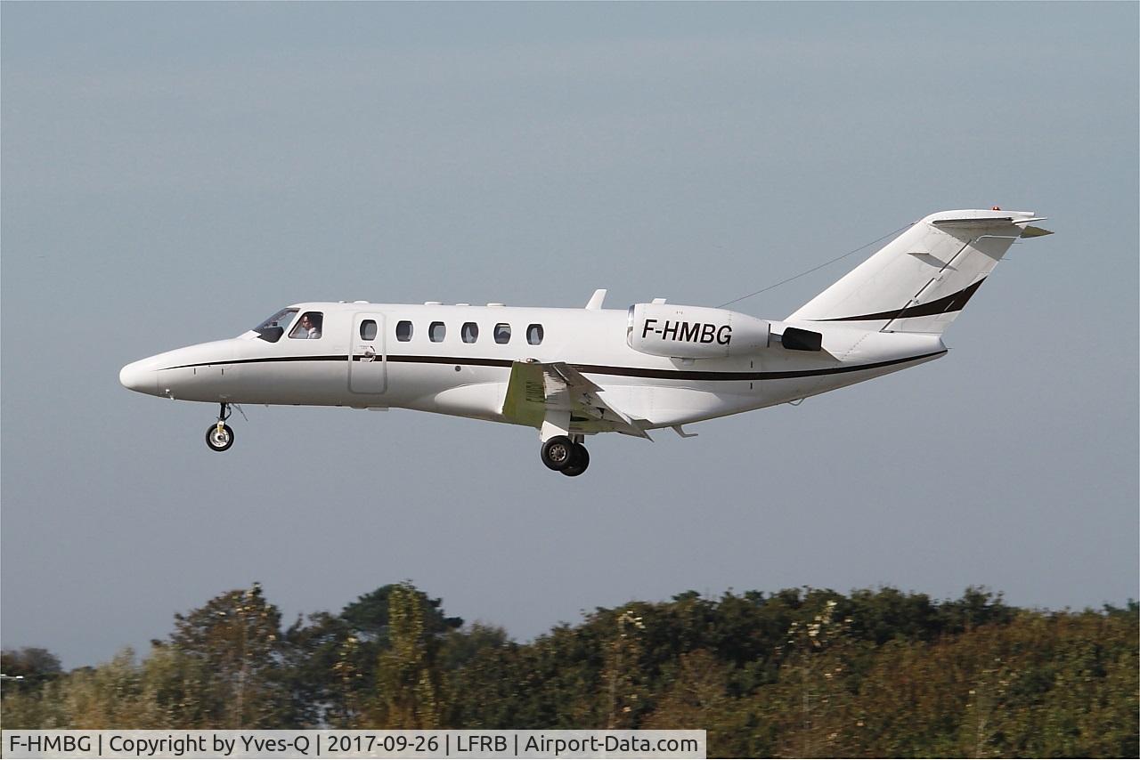 F-HMBG, 2003 Cessna 525A CitationJet CJ2 C/N 525A-0142, Cessna 525A CitationJet CJ2, On final rwy 25L, Brest-Bretagne airport (LFRB-BES)