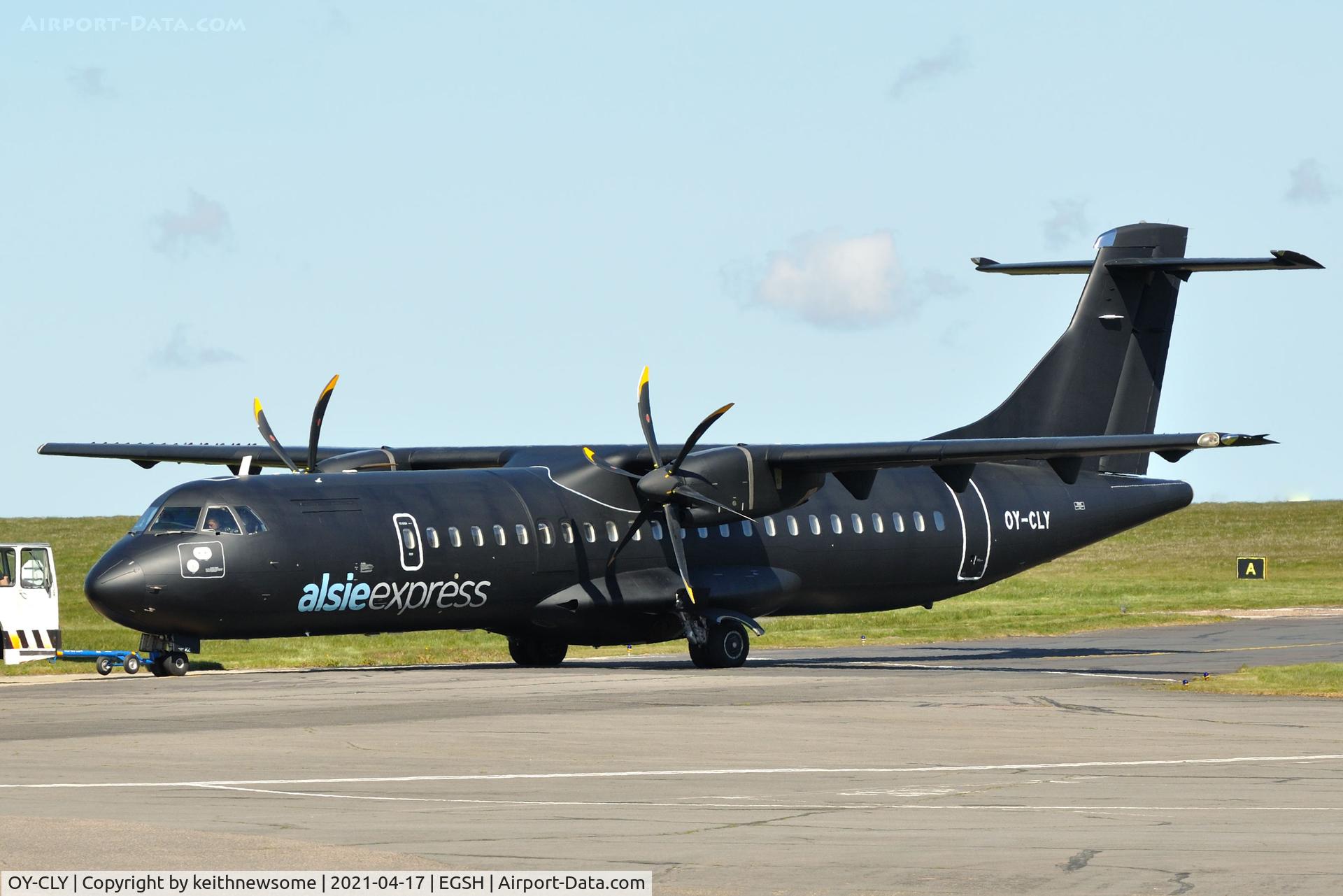 OY-CLY, 2008 ATR 72-212A C/N 799, Removed from spray shop.