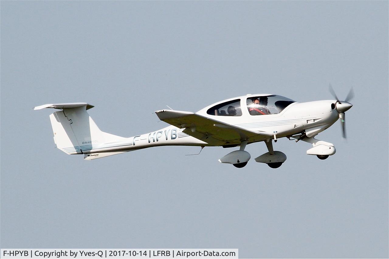 F-HPYB, 2012 Diamond DA-40 Diamond Star Diamond Star C/N DA-289, Diamond DA-40 Diamond Star, Take off rwy 07R, Brest-Bretagne airport (LFRB-BES)