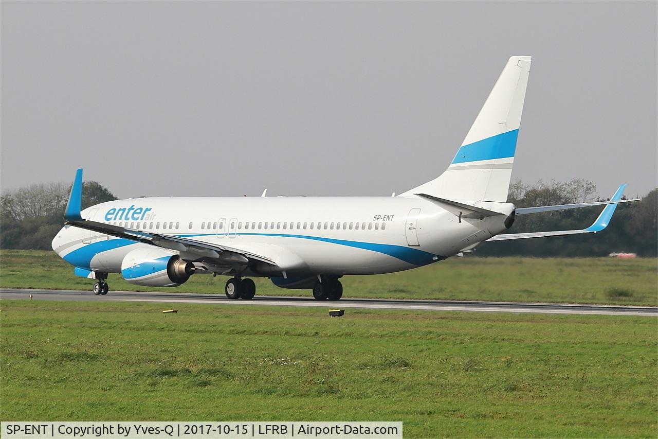SP-ENT, 2000 Boeing 737-8AS C/N 29926, Boeing 737-8AS, Take off run rwy 25L, Brest-Bretagne airport (LFRB-BES)